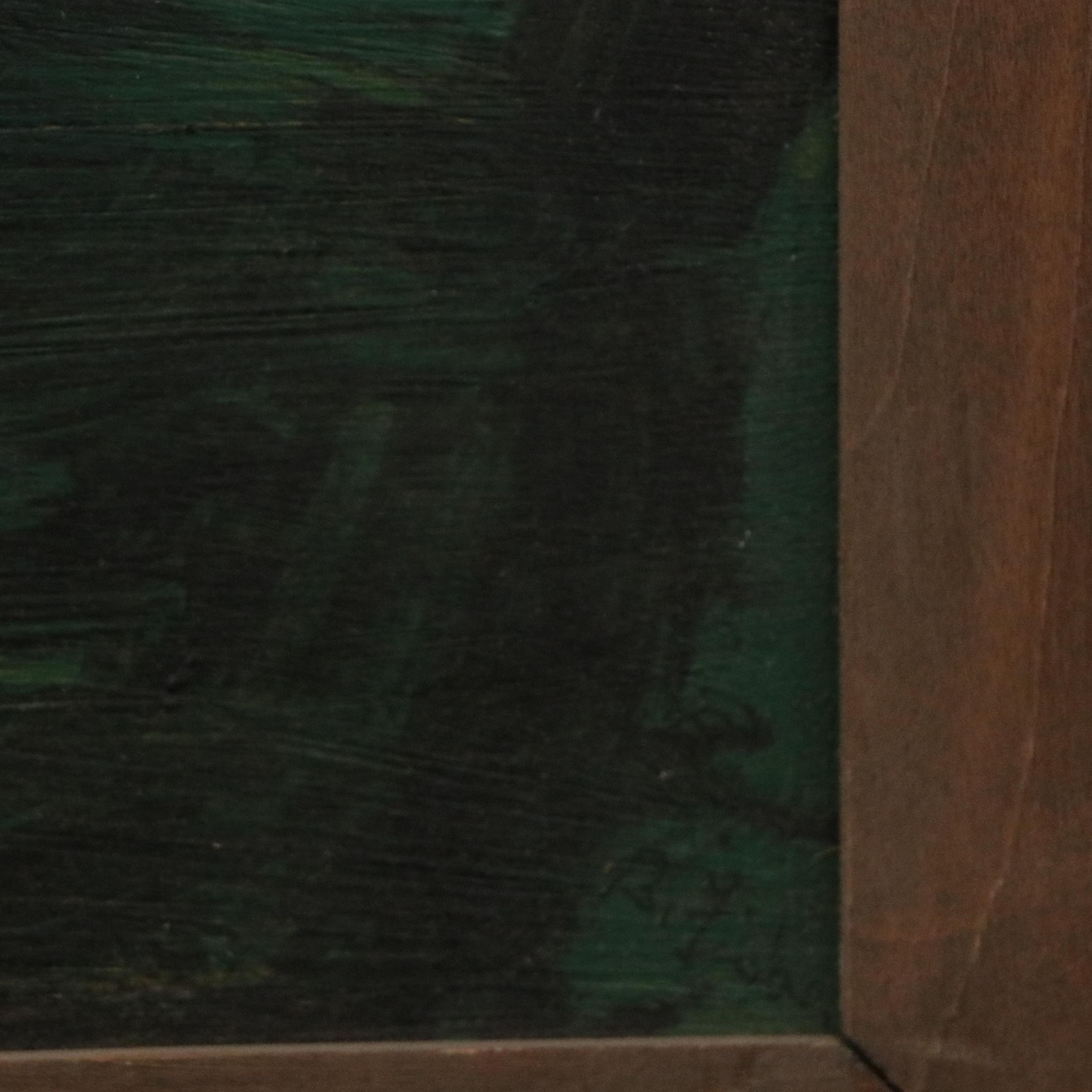 Bernice Fisher Stacy Abstract Figurative Oil Painting, Mid-Late 20th Century