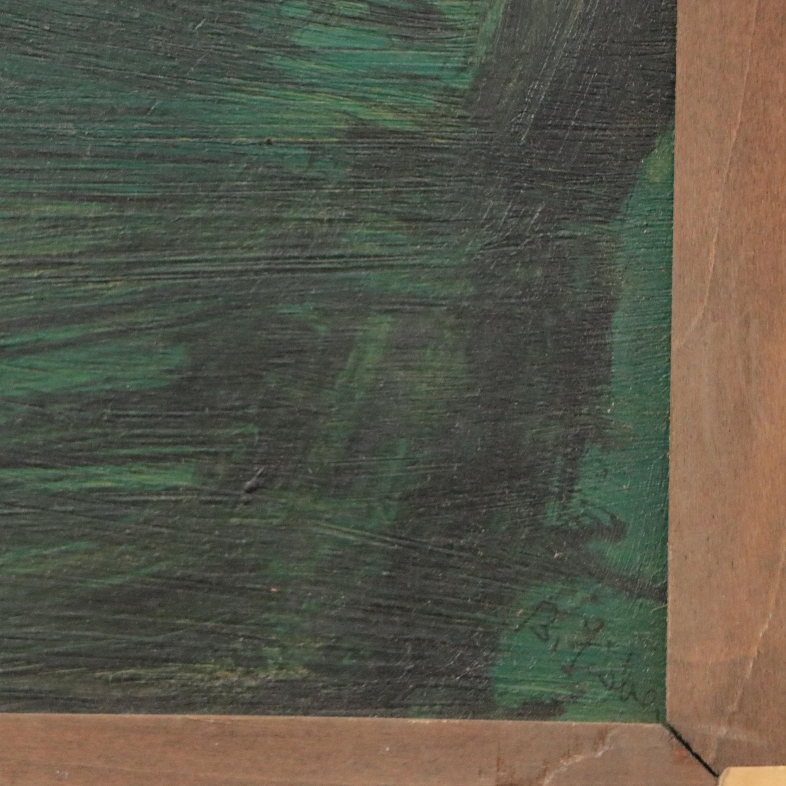 Bernice Fisher Stacy Abstract Figurative Oil Painting, Mid-Late 20th Century