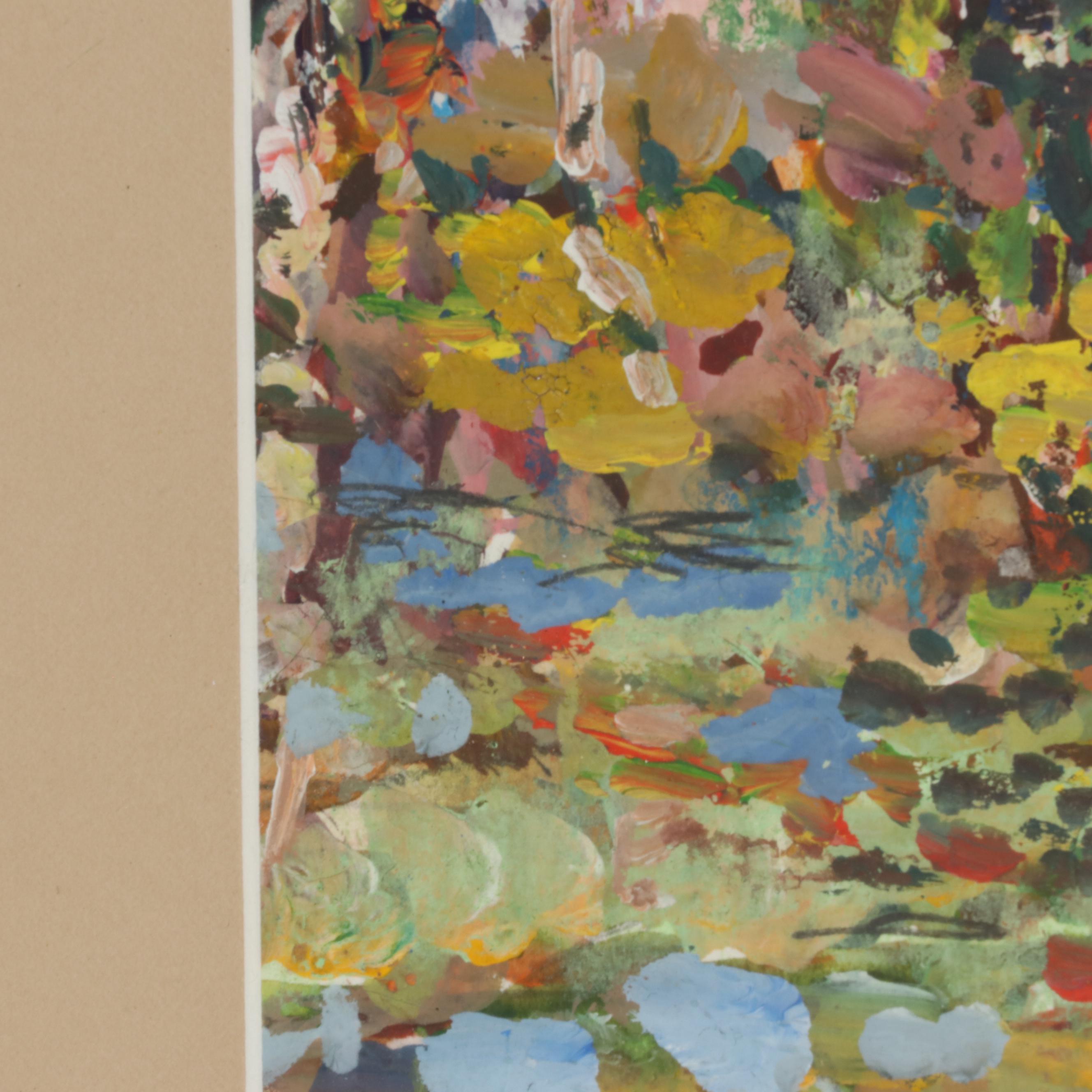 Eastern European Spring Landscape Acrylic Painting, 2006