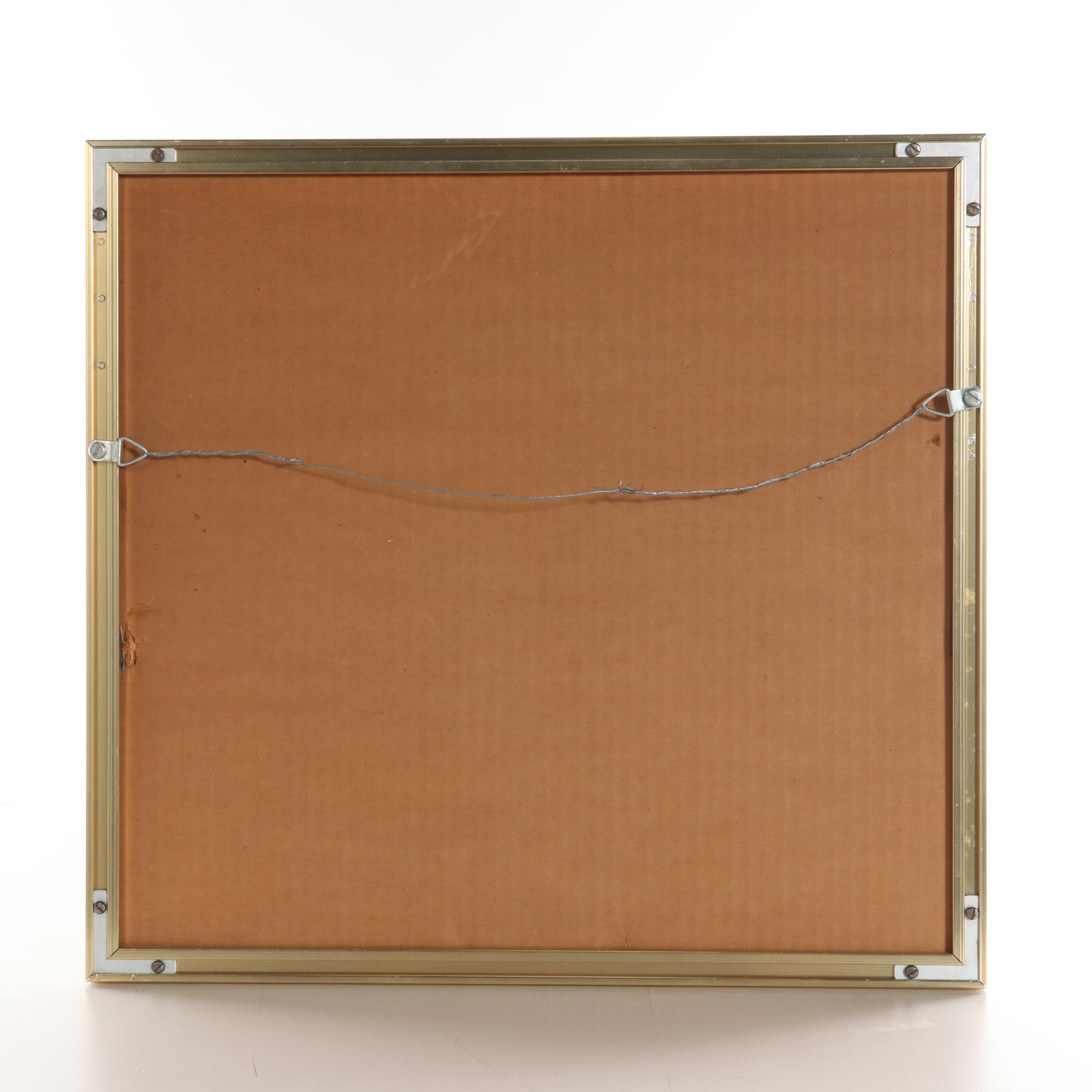 Phyllis Trager Hyman Abstract Figural Watercolor Painting, 1980