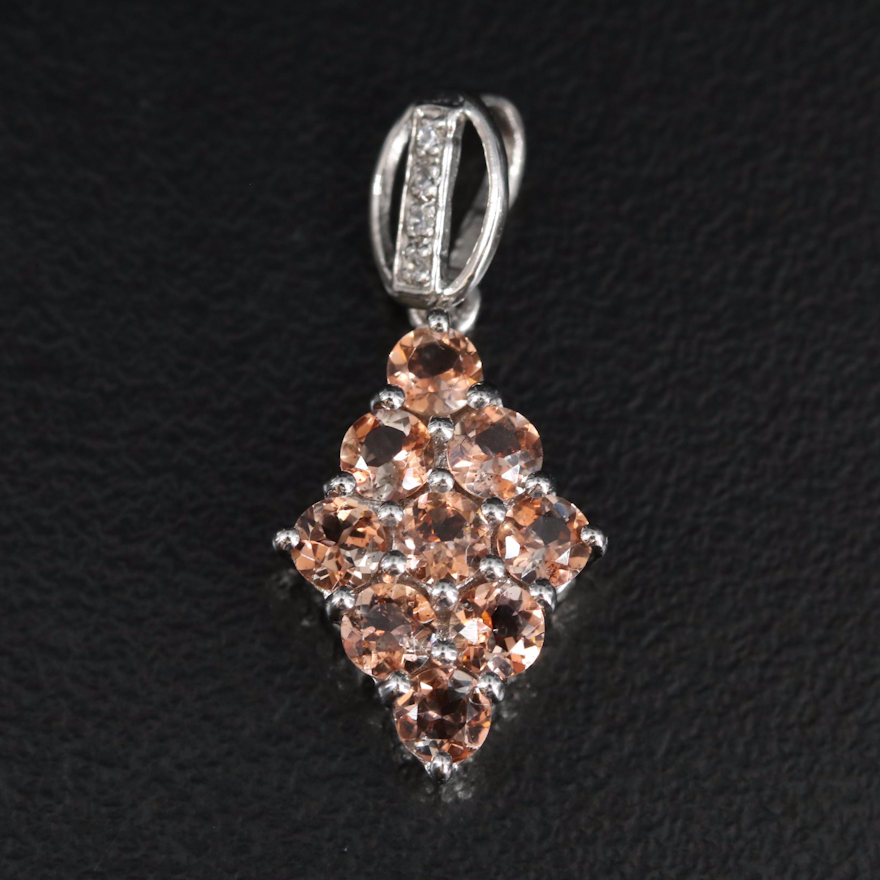 Sterling Andalusite and Zircon Pendant