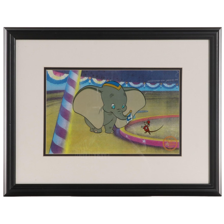 Disney "Dumbo" Sericel of Dumbo and Timothy Q. Mouse, Circa 1985