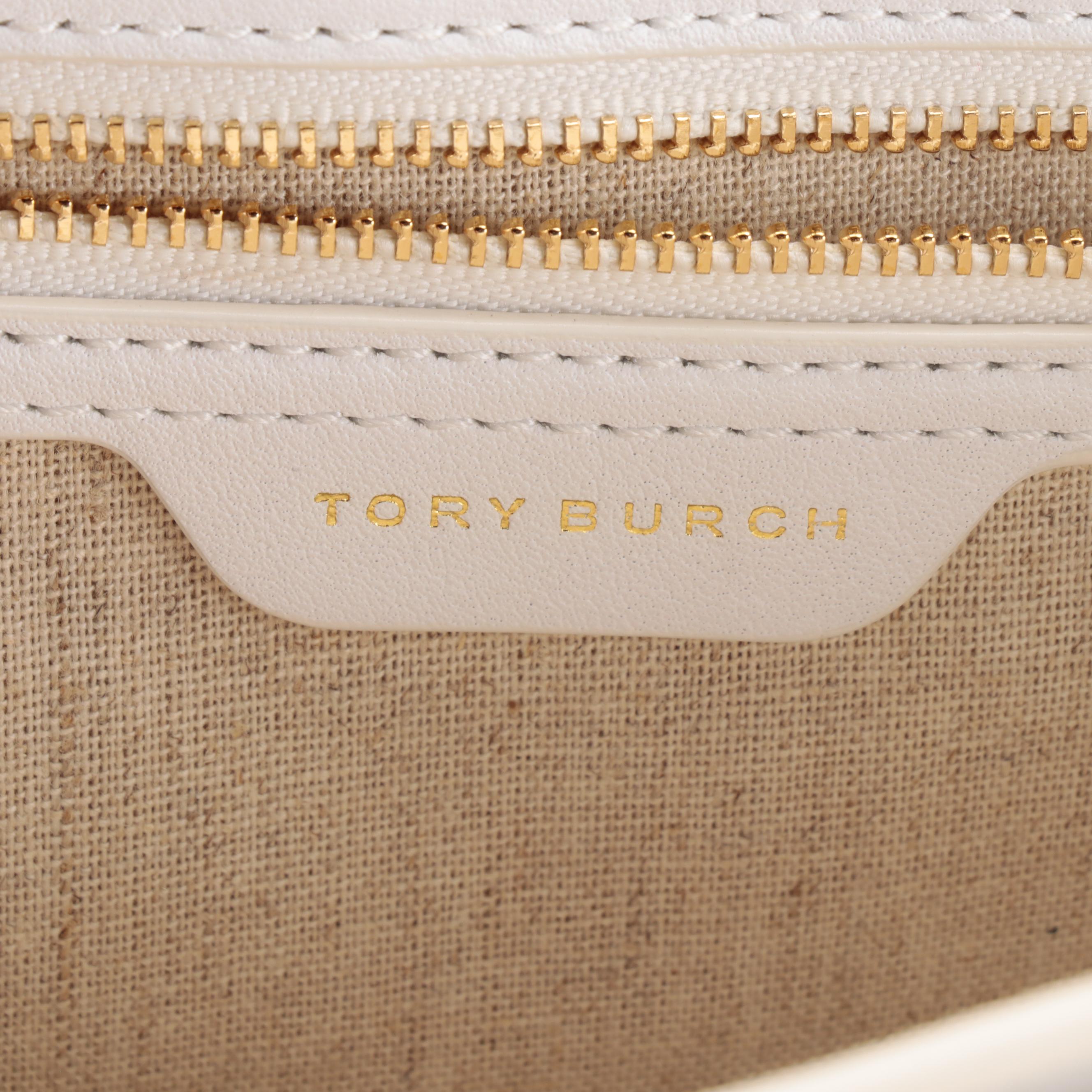 Tory Burch Hicks Garden Gemini Link Leather Shoulder Bag