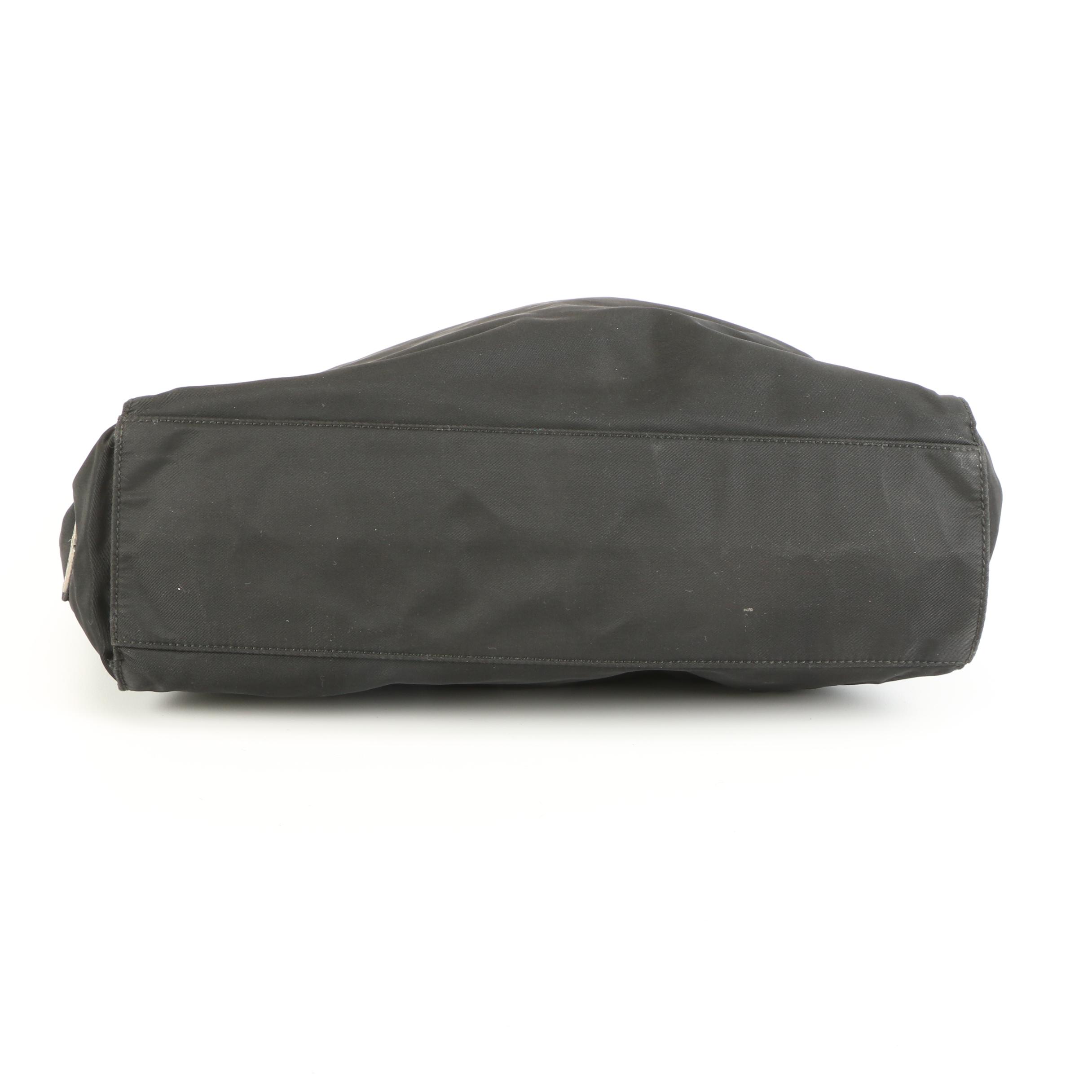 Prada Tote Bag in Black Tessuto Nylon with Hard Composite Handles