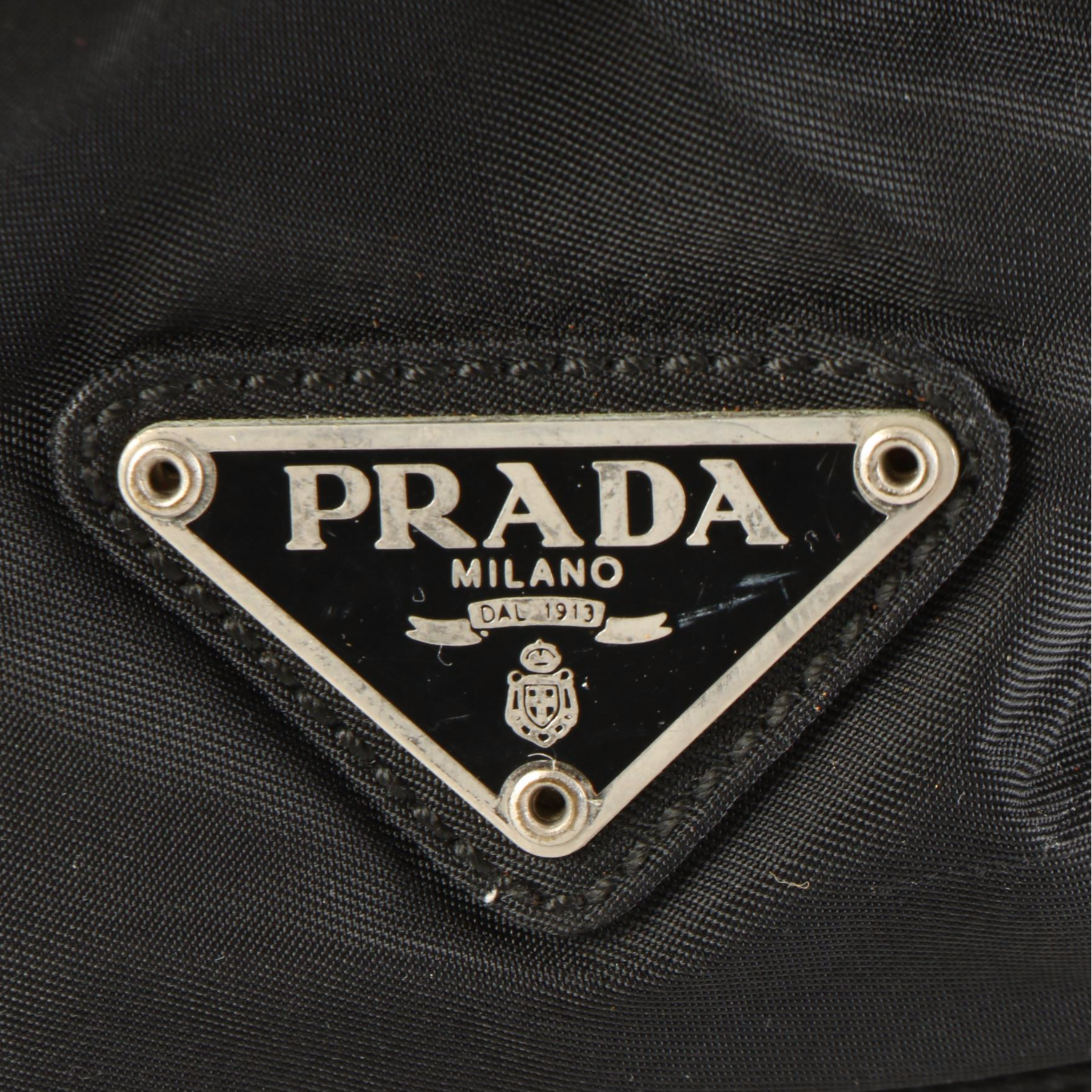 Prada Tote Bag in Black Tessuto Nylon with Hard Composite Handles