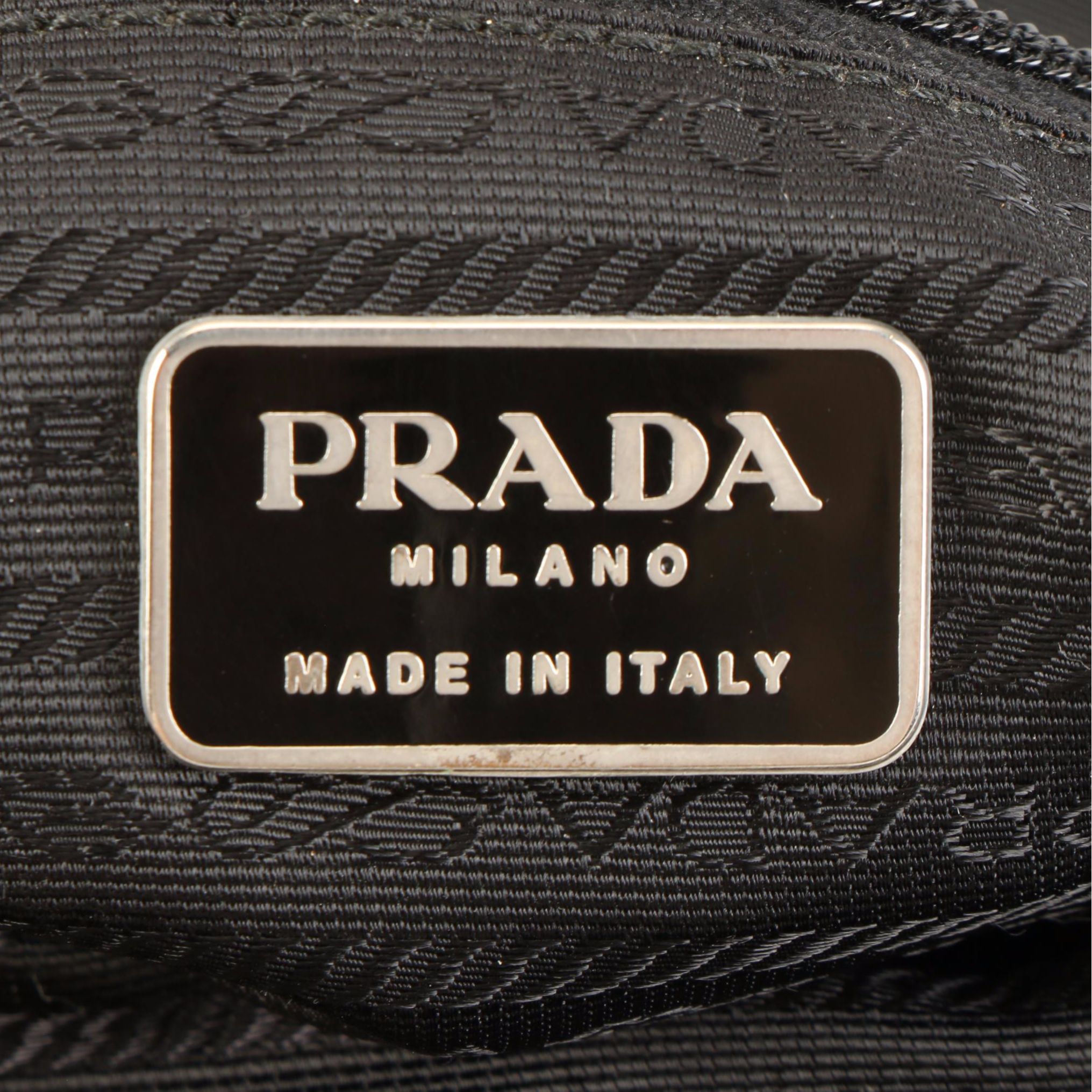 Prada Tote Bag in Black Tessuto Nylon with Hard Composite Handles