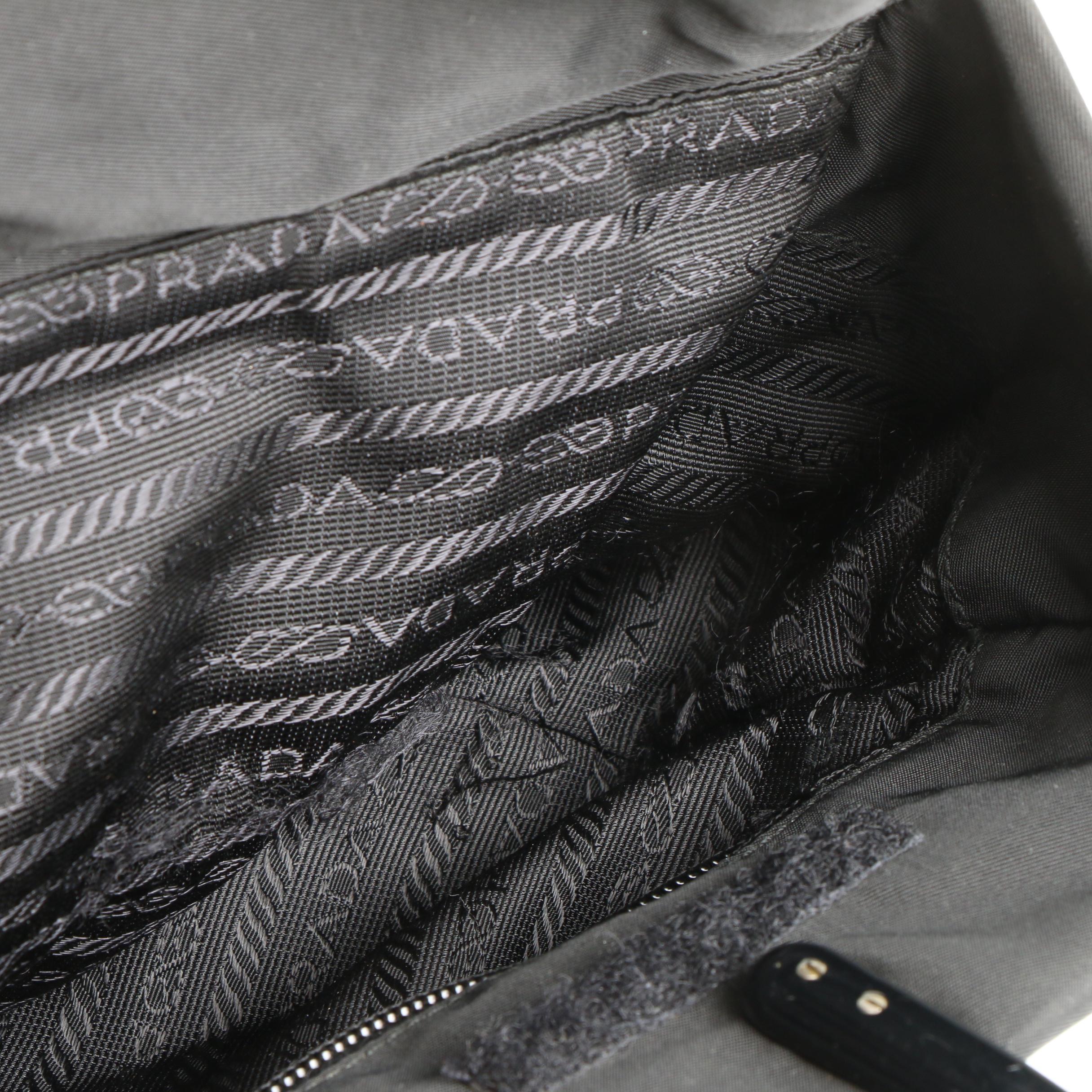 Prada Tote Bag in Black Tessuto Nylon with Hard Composite Handles