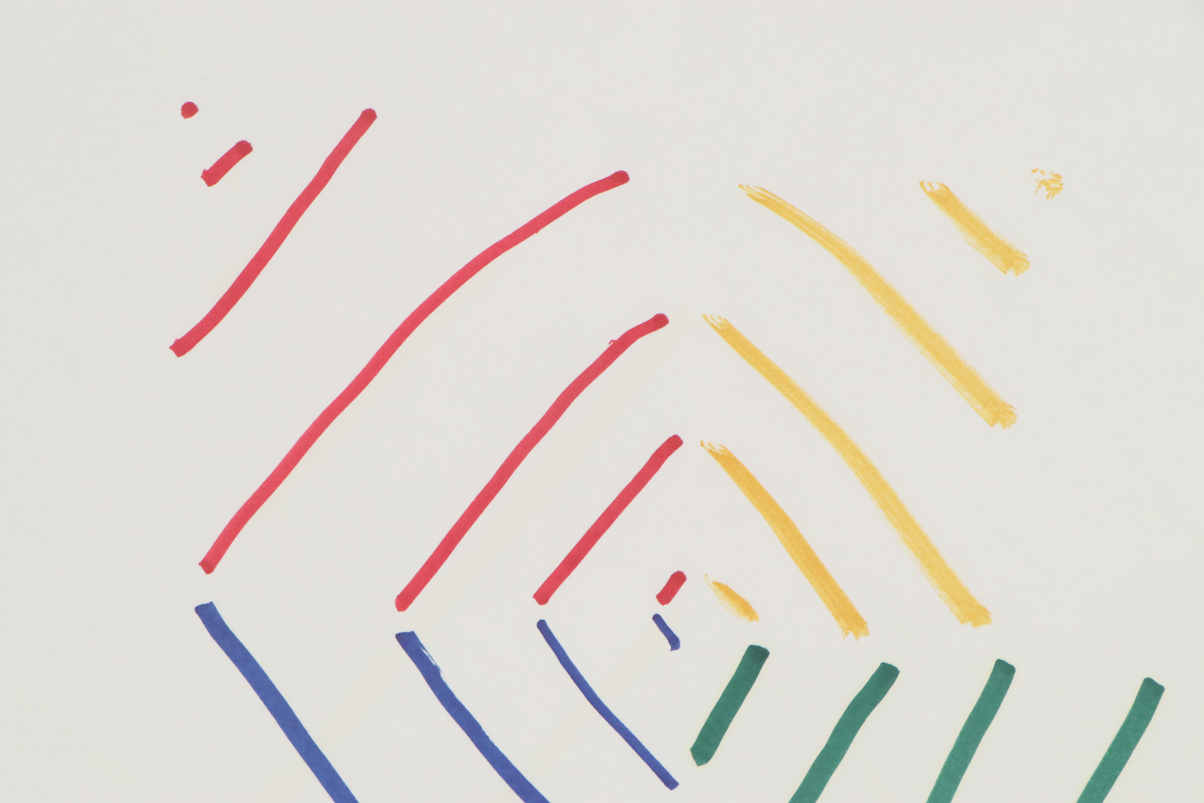 Dimitri Grachis Minimalist Abstract Marker Drawing, 1992