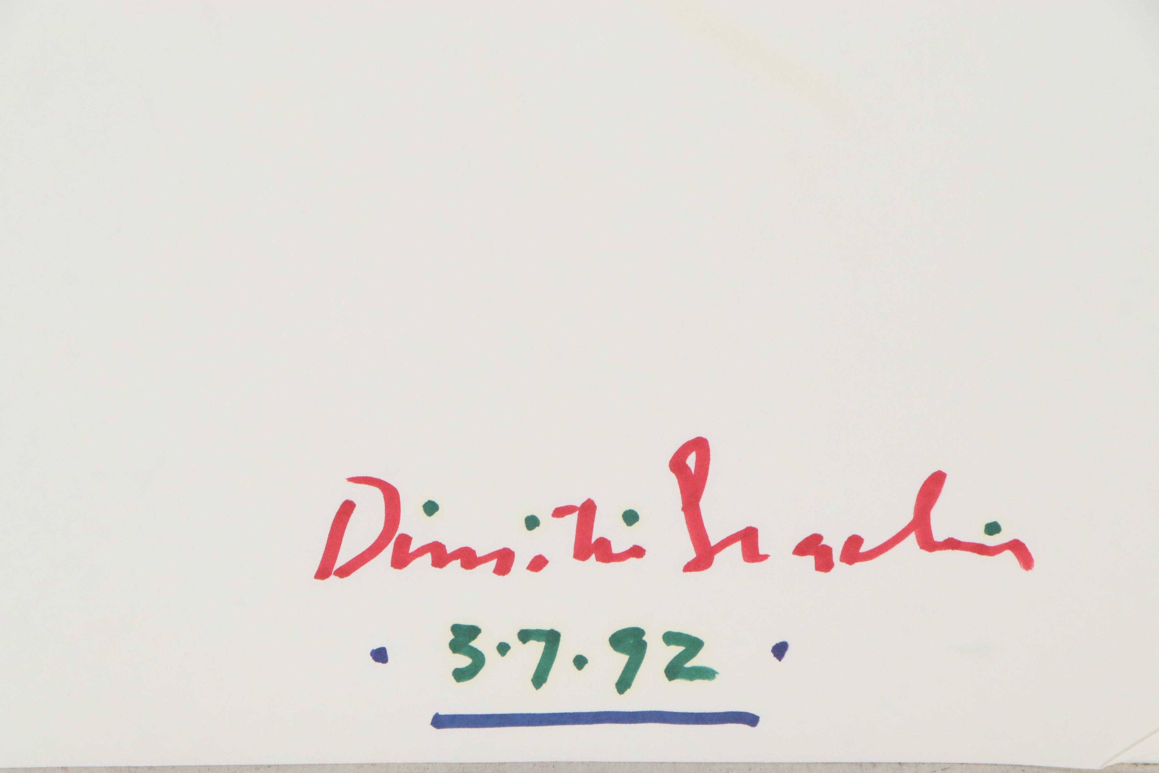 Dimitri Grachis Minimalist Abstract Marker Drawing, 1992