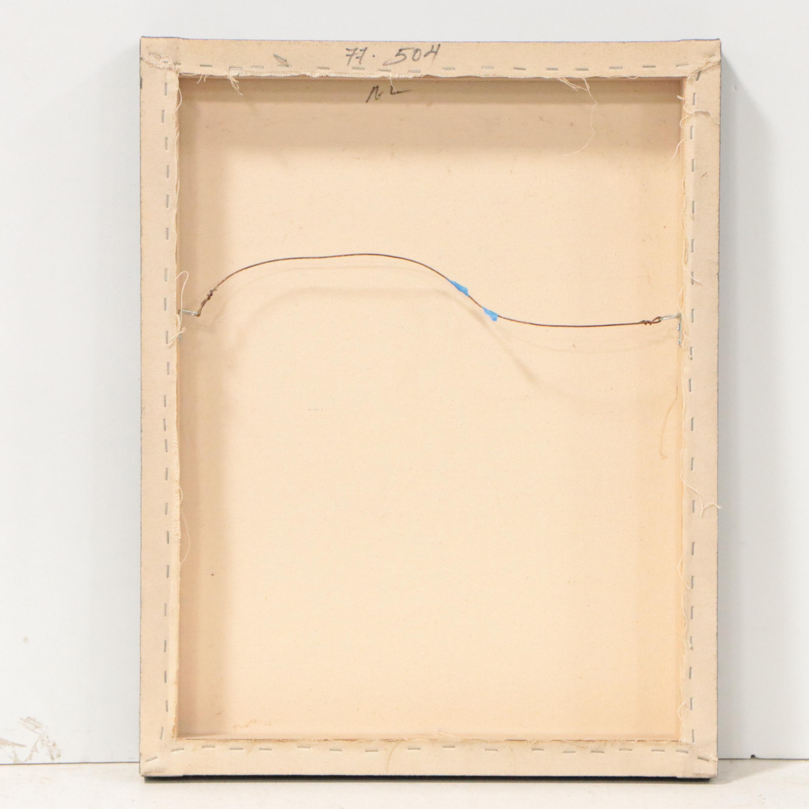 Guy Buffet Oil Painting of Waiter with Wine, Late 20th Century