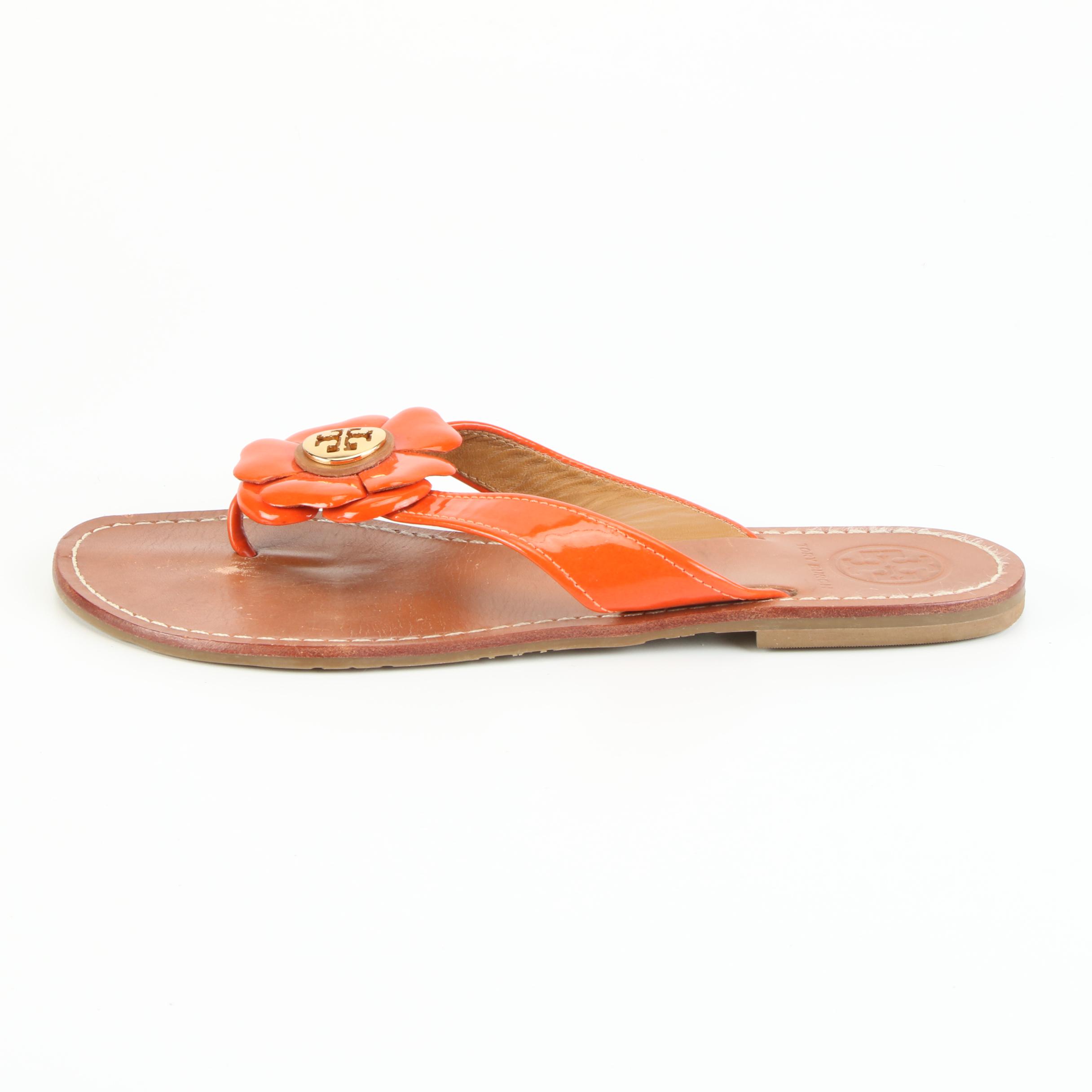 Tory Burch Breely Sandals in Orange Patent Leather and Jack Rogers Sandals