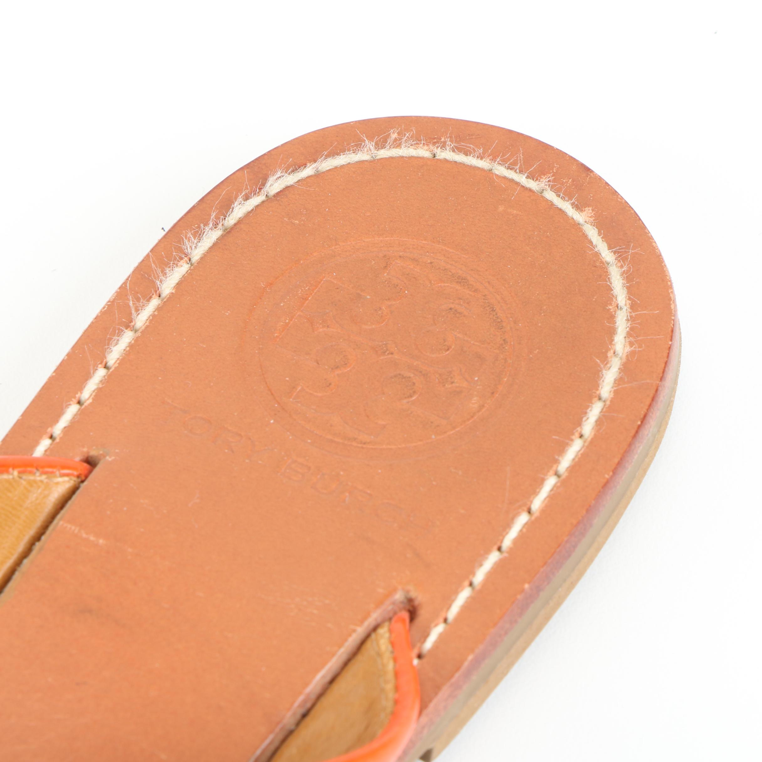 Tory Burch Breely Sandals in Orange Patent Leather and Jack Rogers Sandals