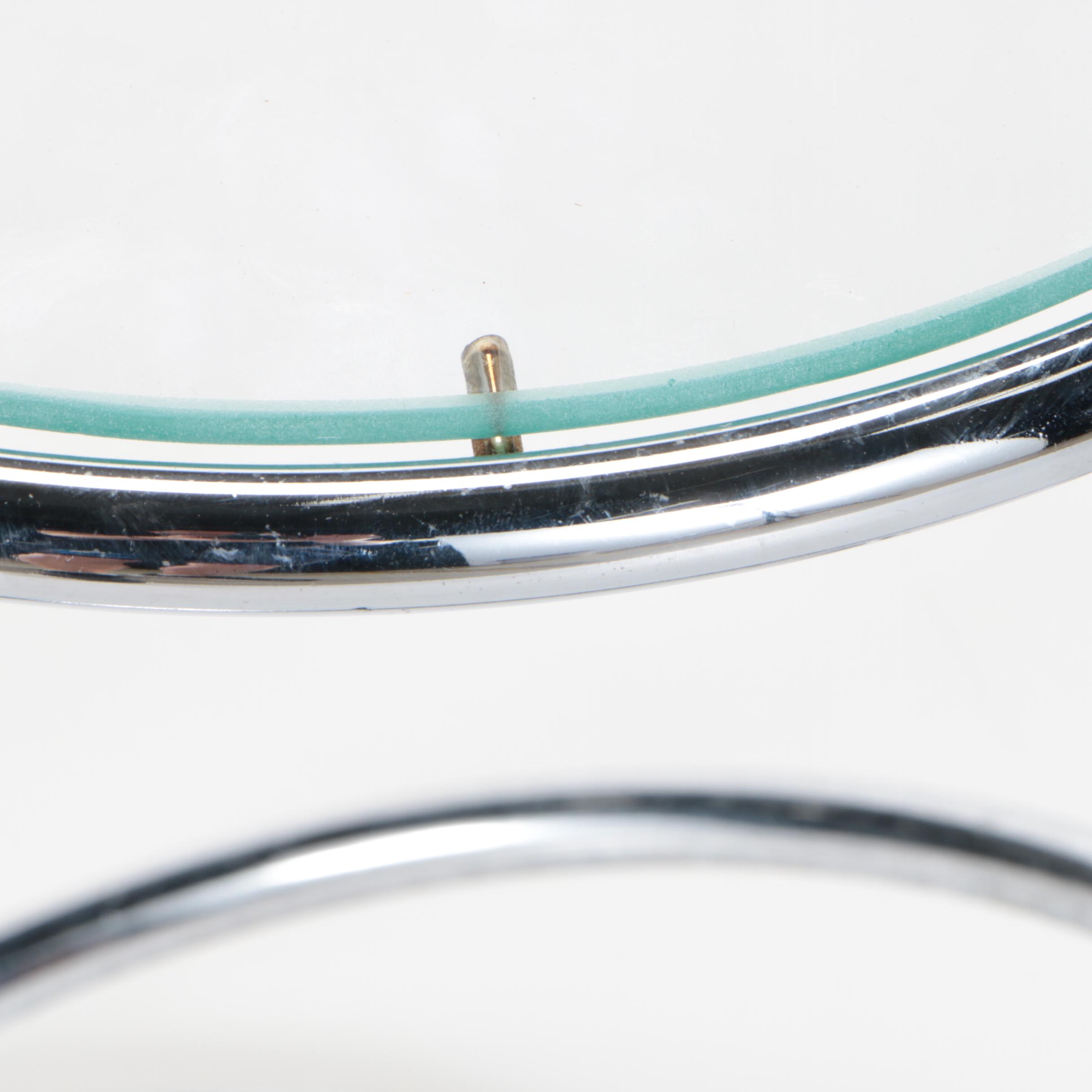 Leon Rosen for Pace Modernist Chrome and Glass Top "Spring" Side Tables, 1970s