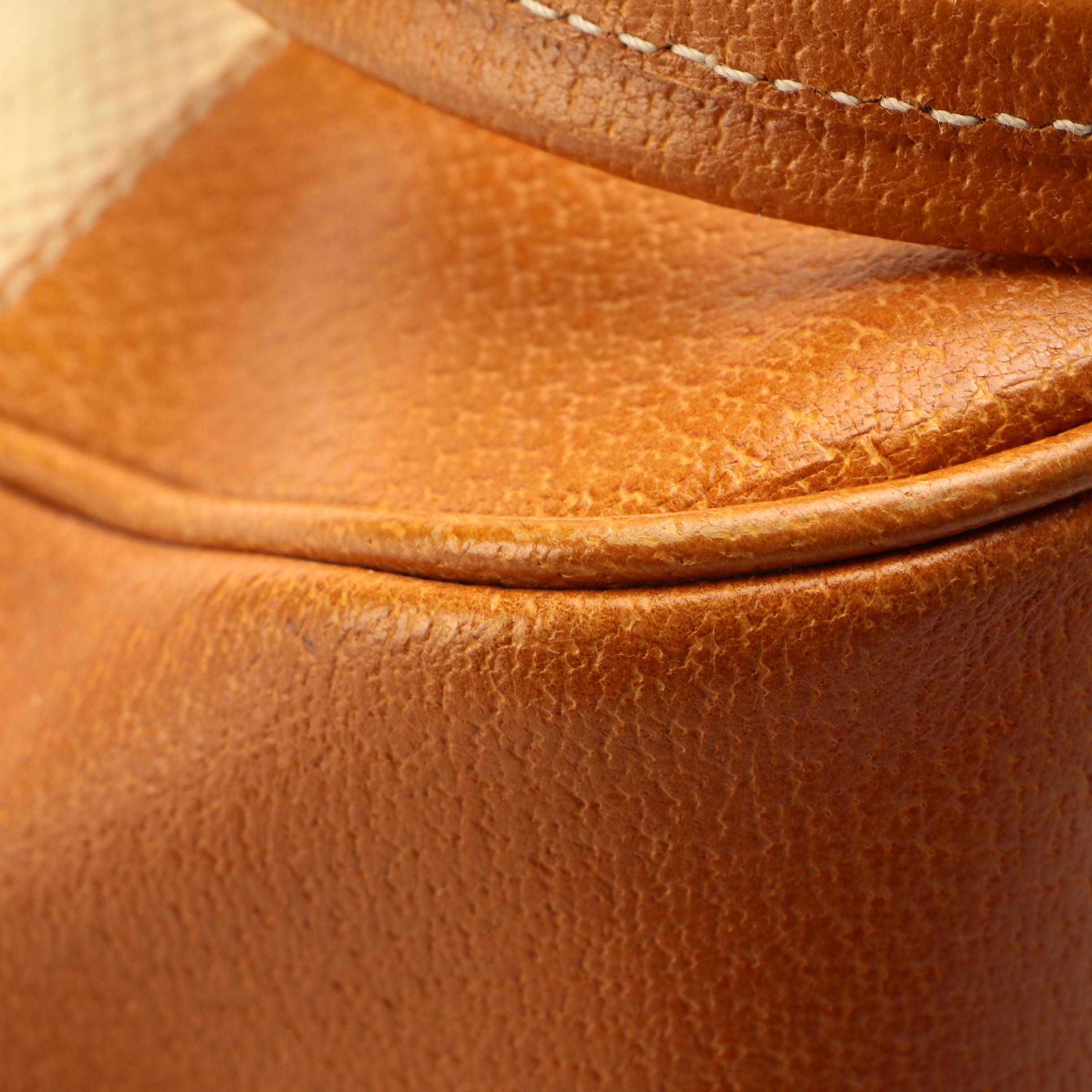 Prada Handbag in Raw Hemp and Leather with Padlock and Keys