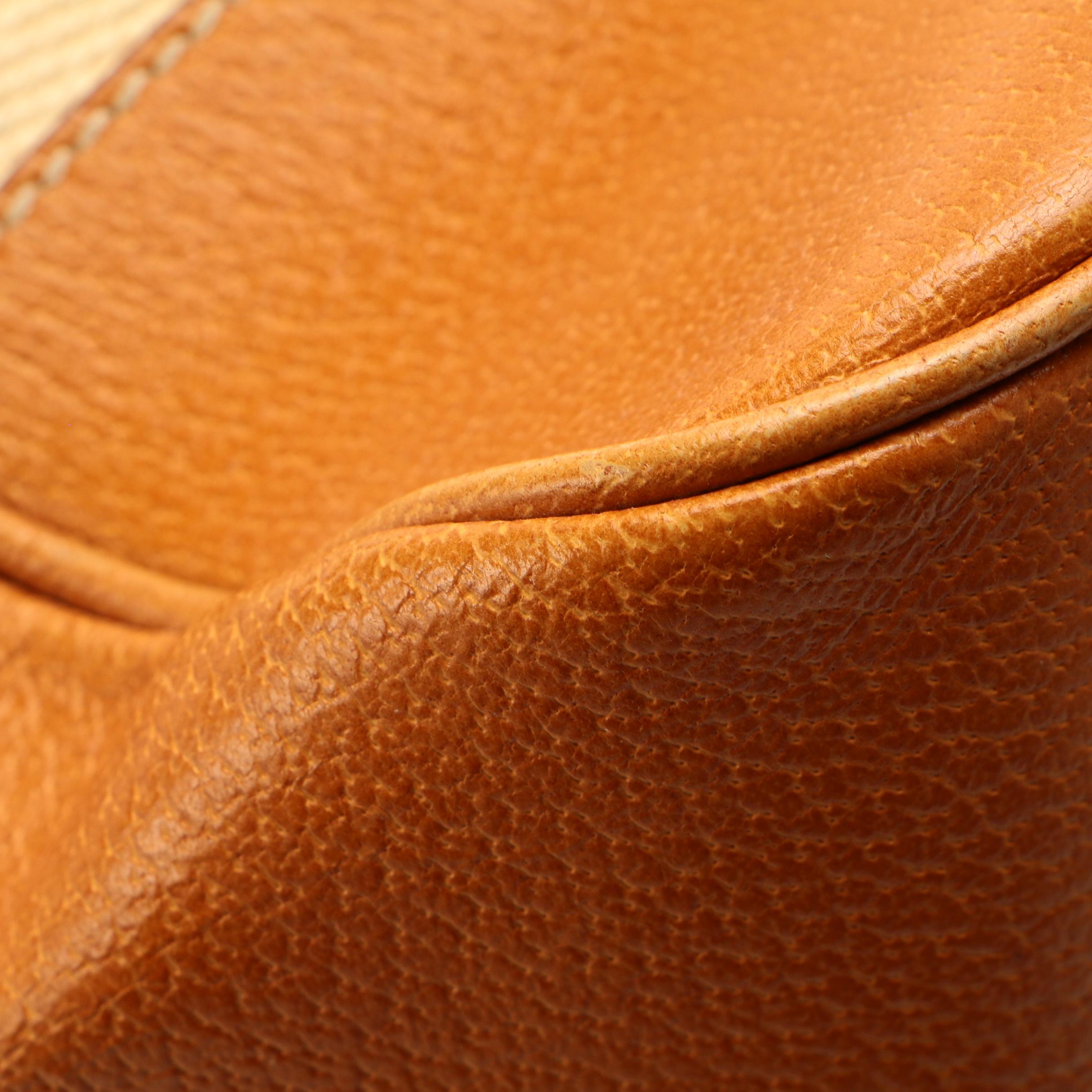 Prada Handbag in Raw Hemp and Leather with Padlock and Keys