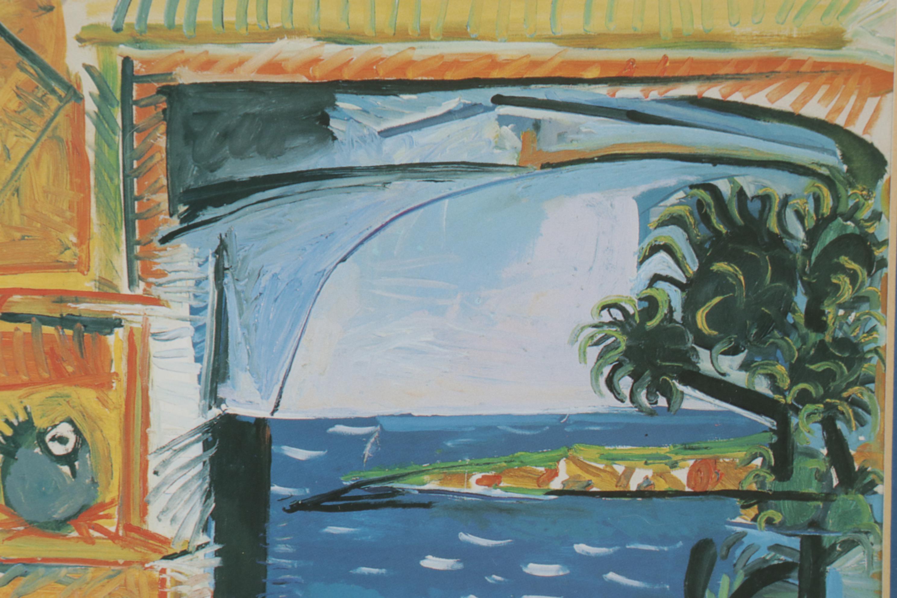 Offset Lithograph After Pablo Picasso "Studio (Pigeons) (Velazquez)"