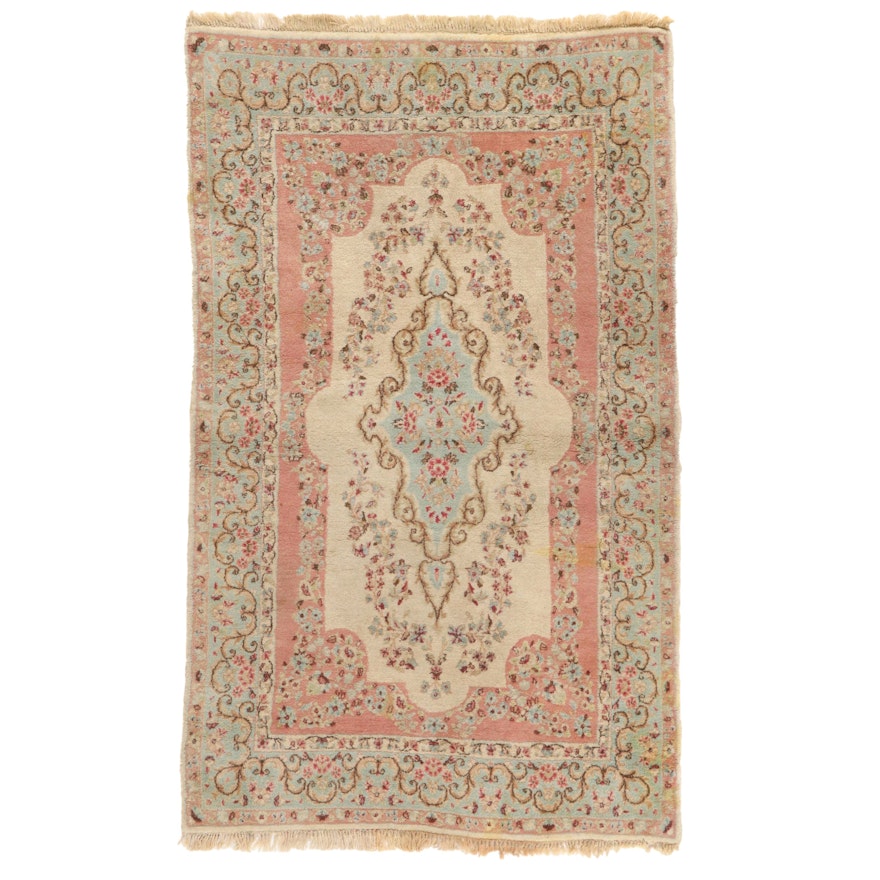4' x 6'7 Hand-Knotted Persian Kerman Area Rug