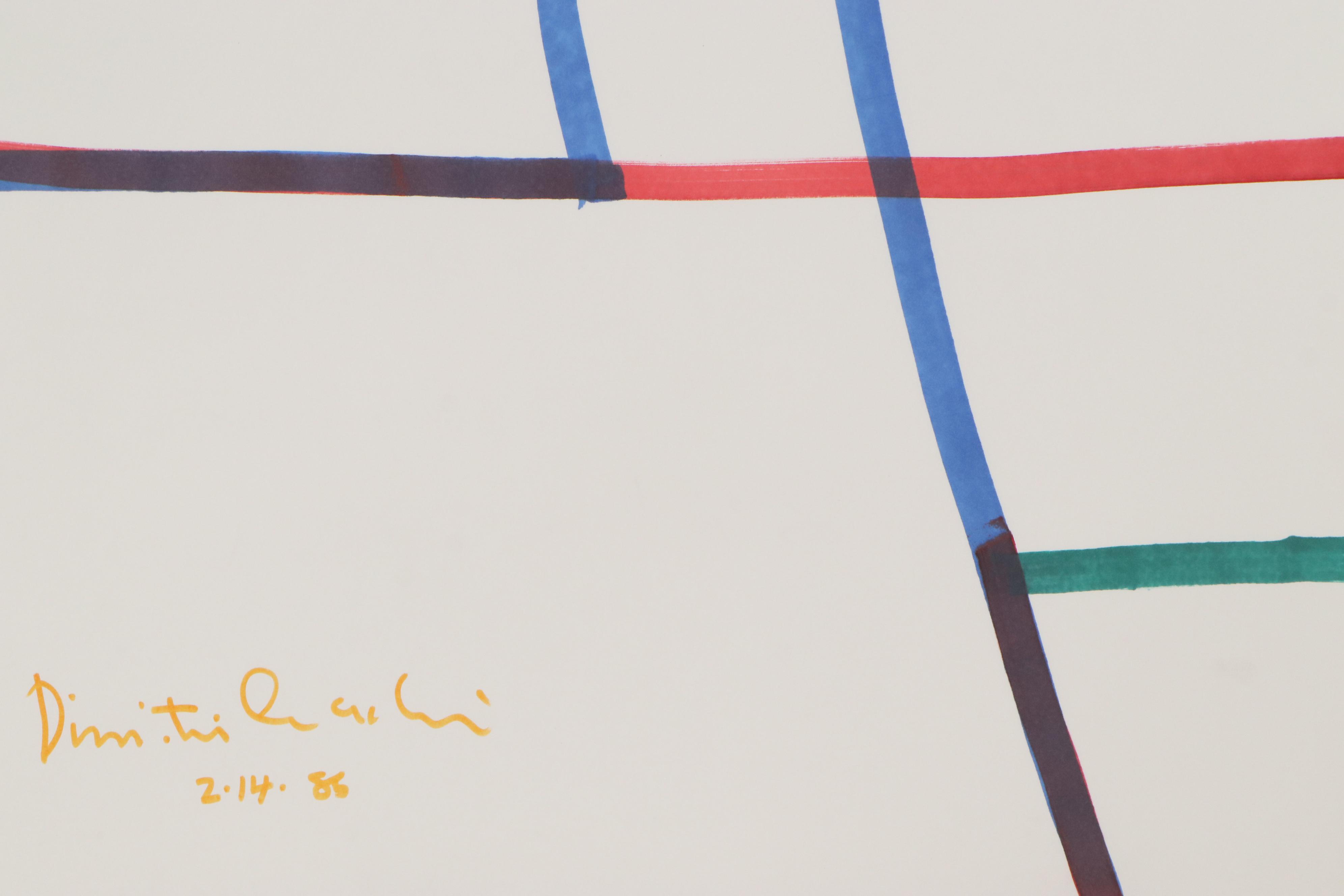 Dimitri Grachis Minimalist Abstract Marker Drawing, 1985