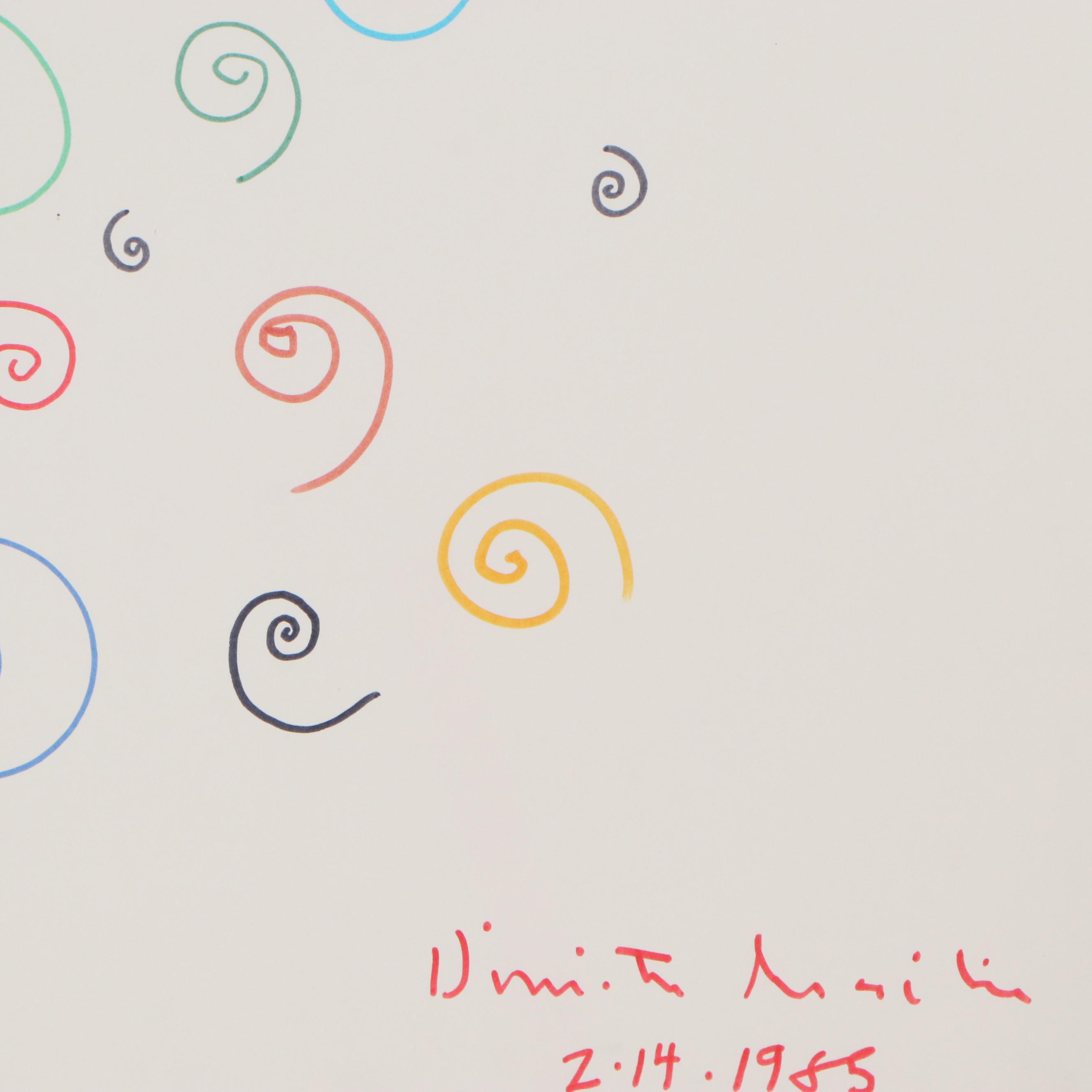Dimitri Grachis Minimalist Abstract Marker Drawing, 1985