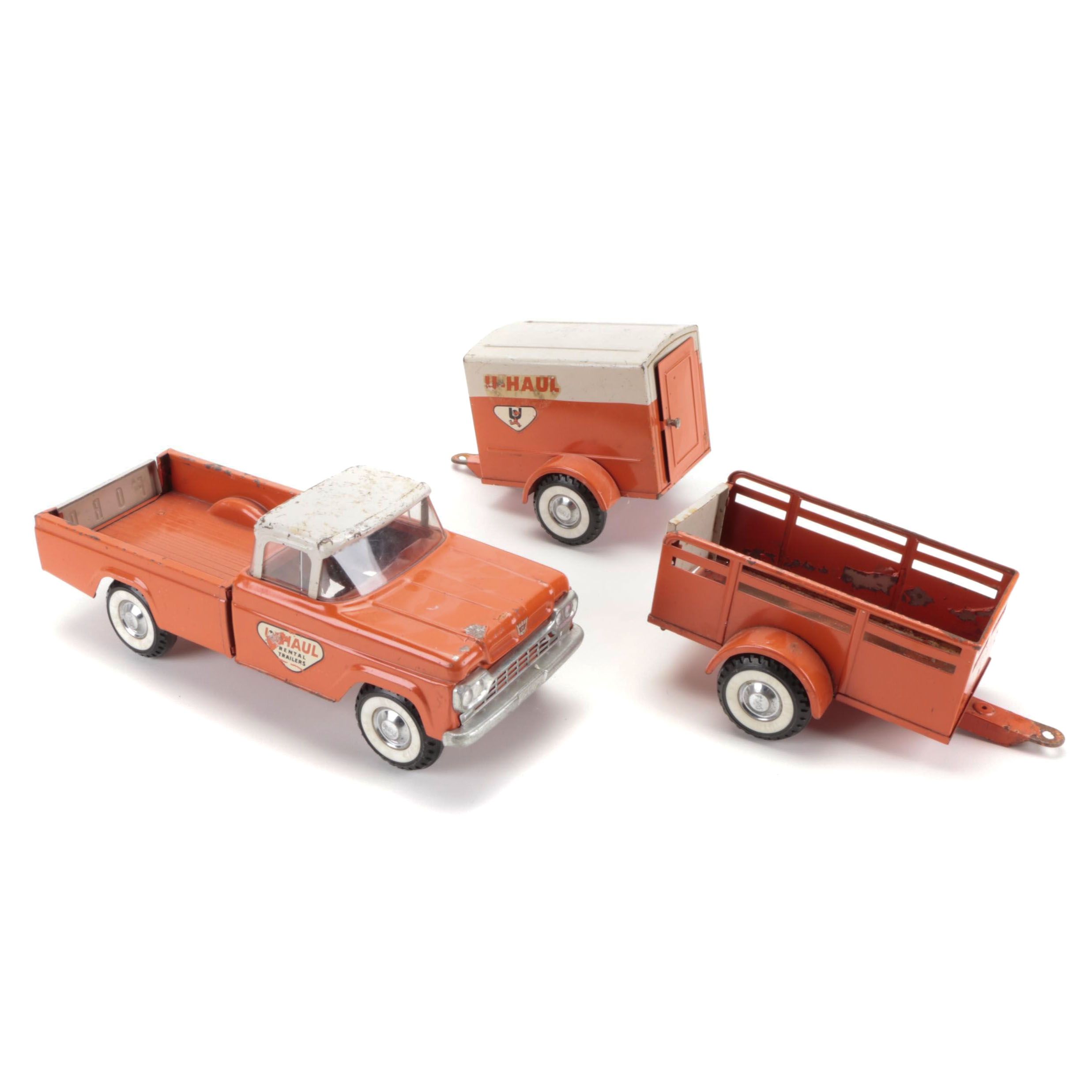 Nylint Toys Ford U-Haul Truck and Trailer Attachments, Mid-20th Century