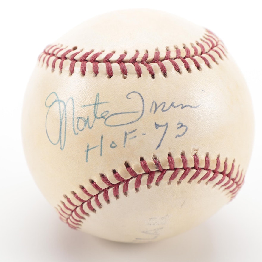 Monte Irvin Signed "HOF-73" Rawlings Baseball, COA