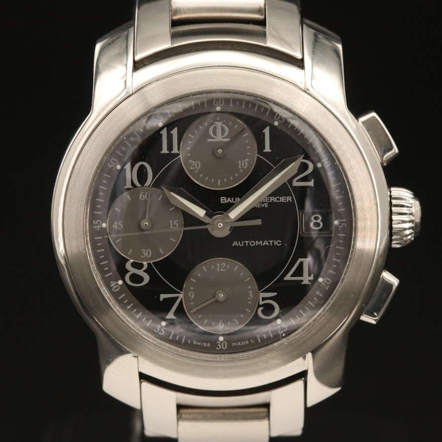 Baume & Mercier Capeland Chronograph Stainless Steel Automatic Wristwatch