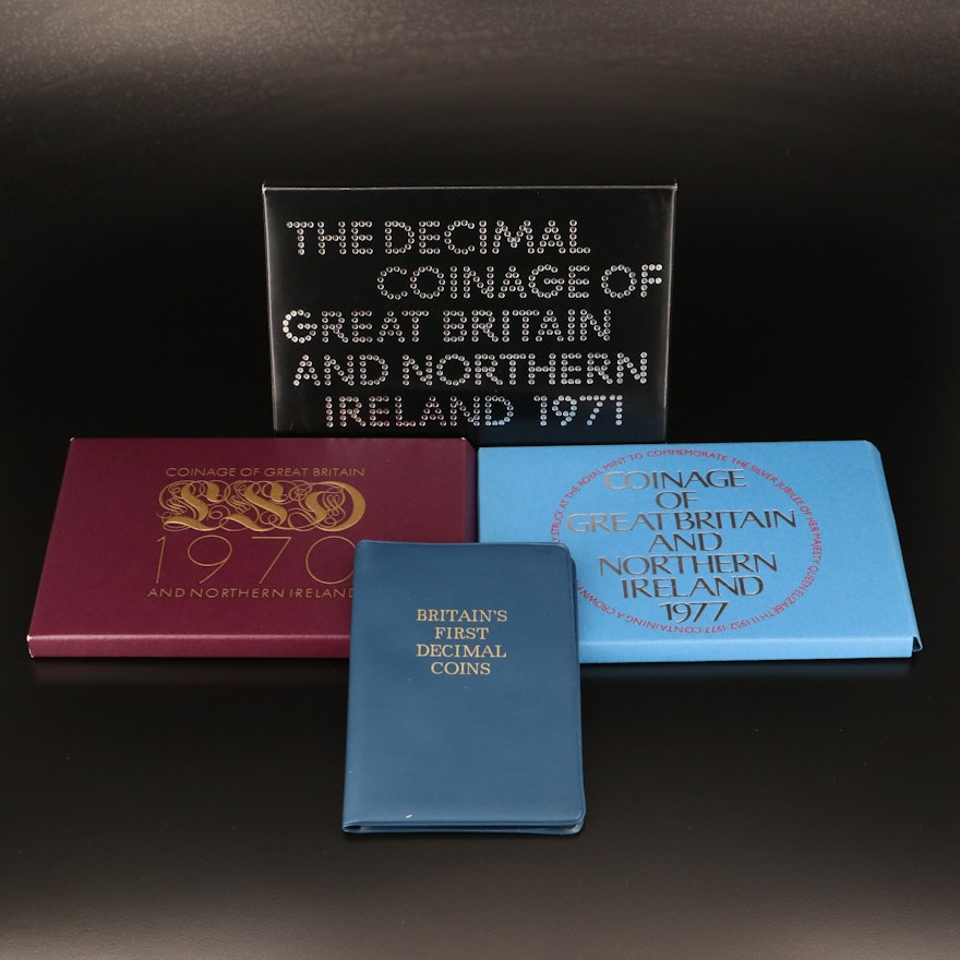 British Proof Sets and "Britain's First Decimal Coins" Set