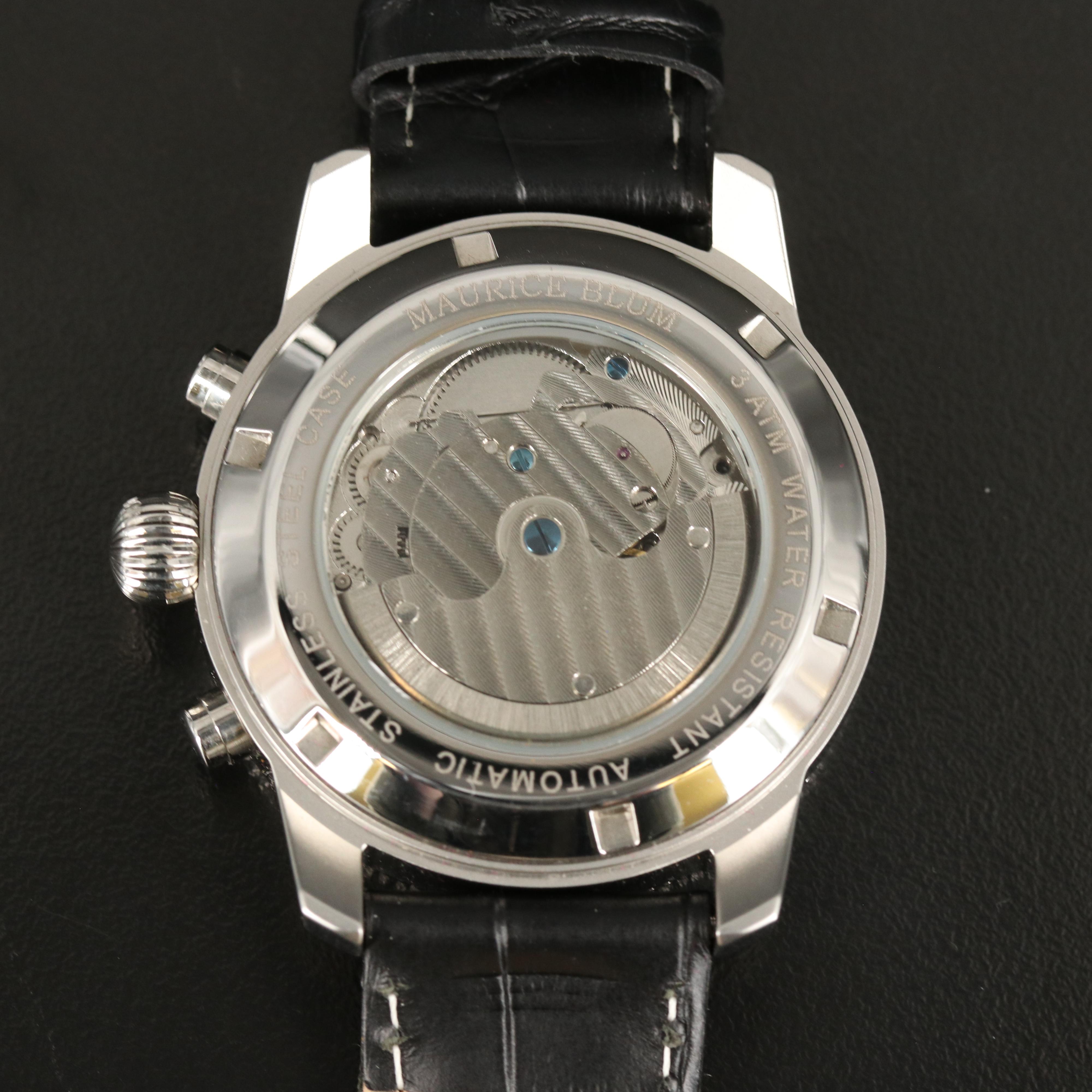 Maurice Blum Triple Calendar Stainless Steel Automatic Watch