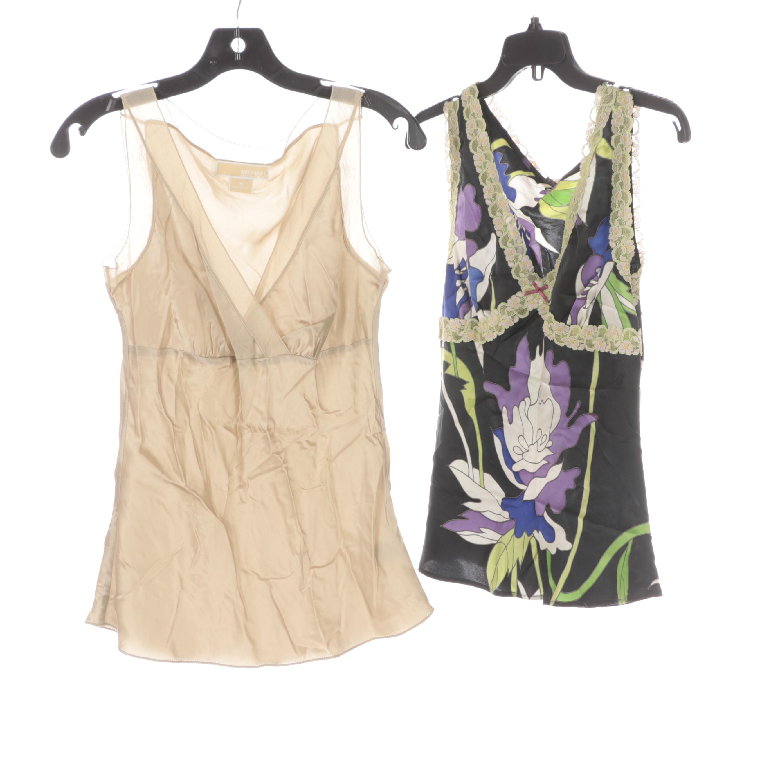 Tory Burch, Ying Li, Michael Kors, and Tibi Sleeveless Blouses