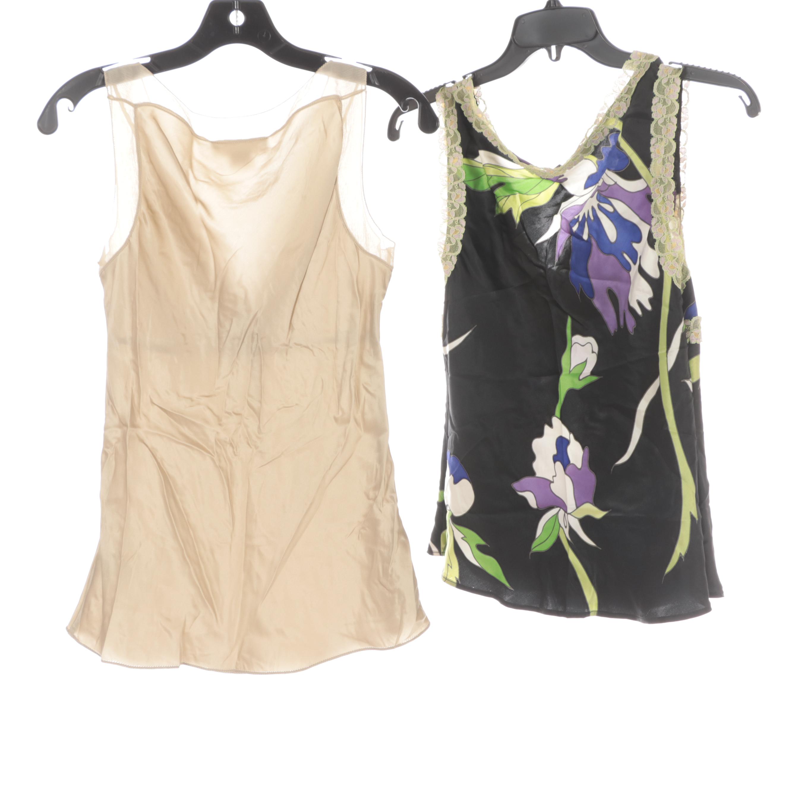 Tory Burch, Ying Li, Michael Kors, and Tibi Sleeveless Blouses
