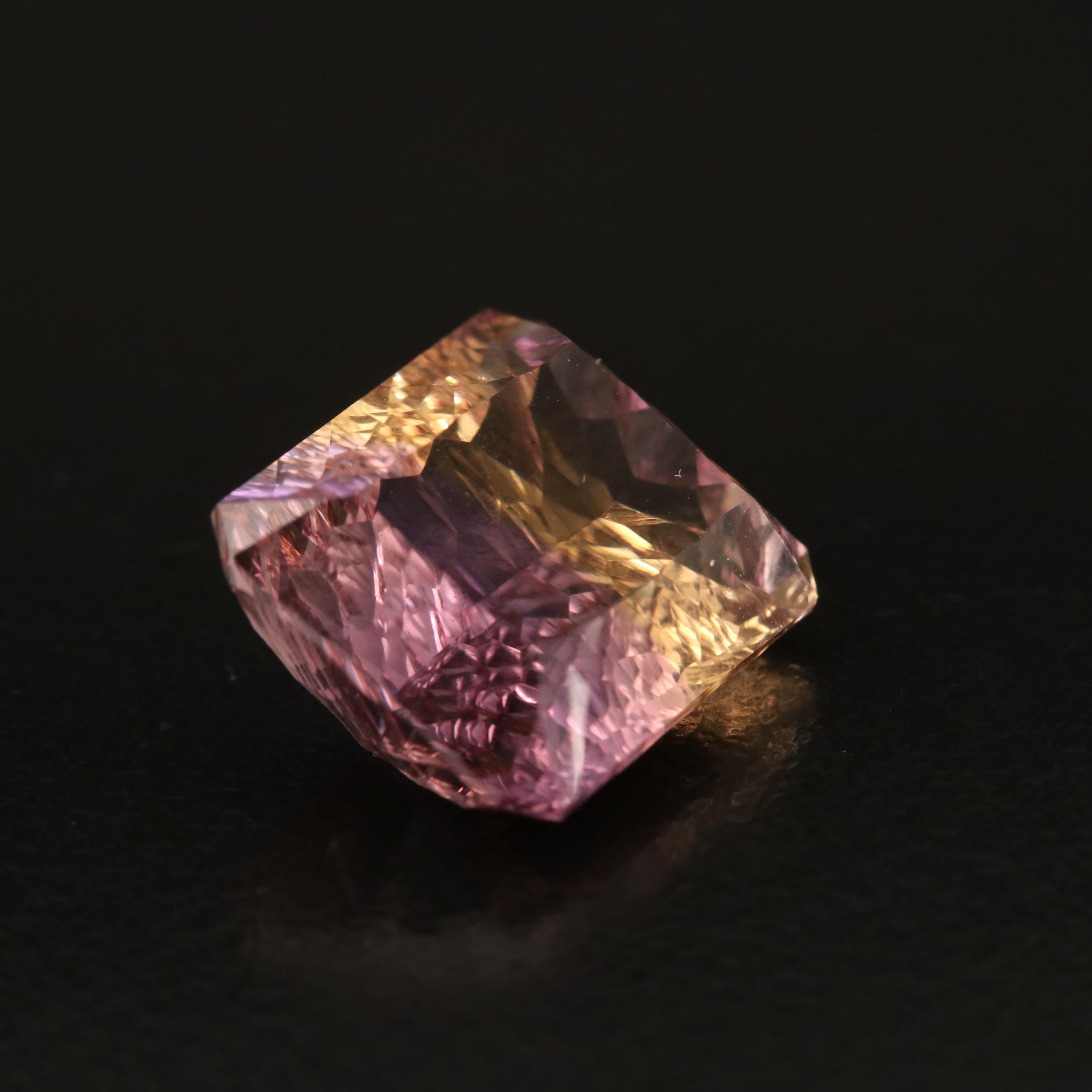Loose 7.83 CT Rectangular Fantasy Cut Ametrine