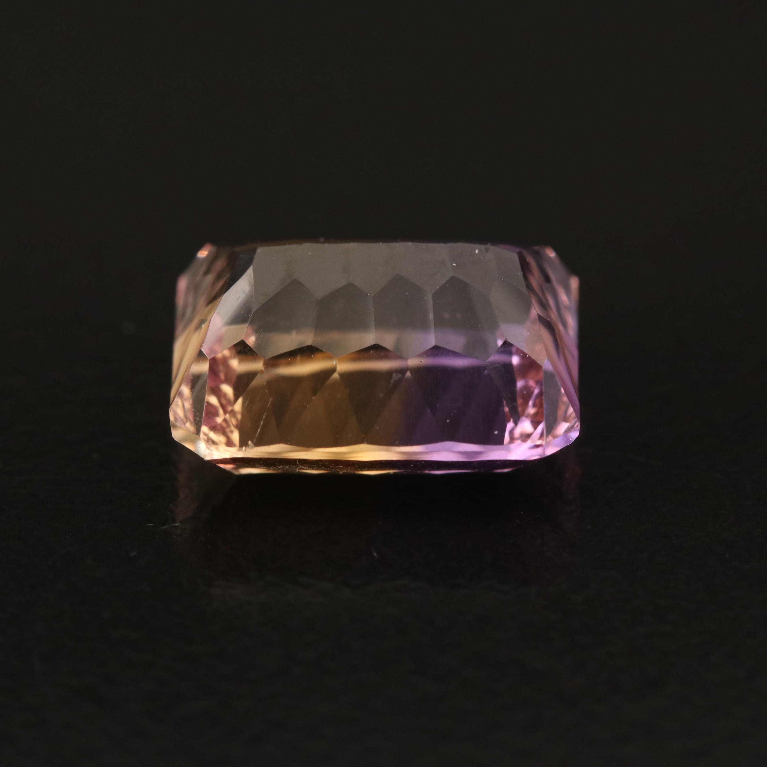 Loose 7.83 CT Rectangular Fantasy Cut Ametrine