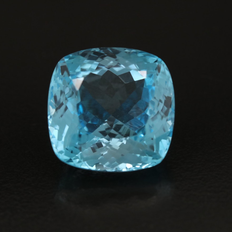 Loose 32.01 CT Cushion Faceted Topaz