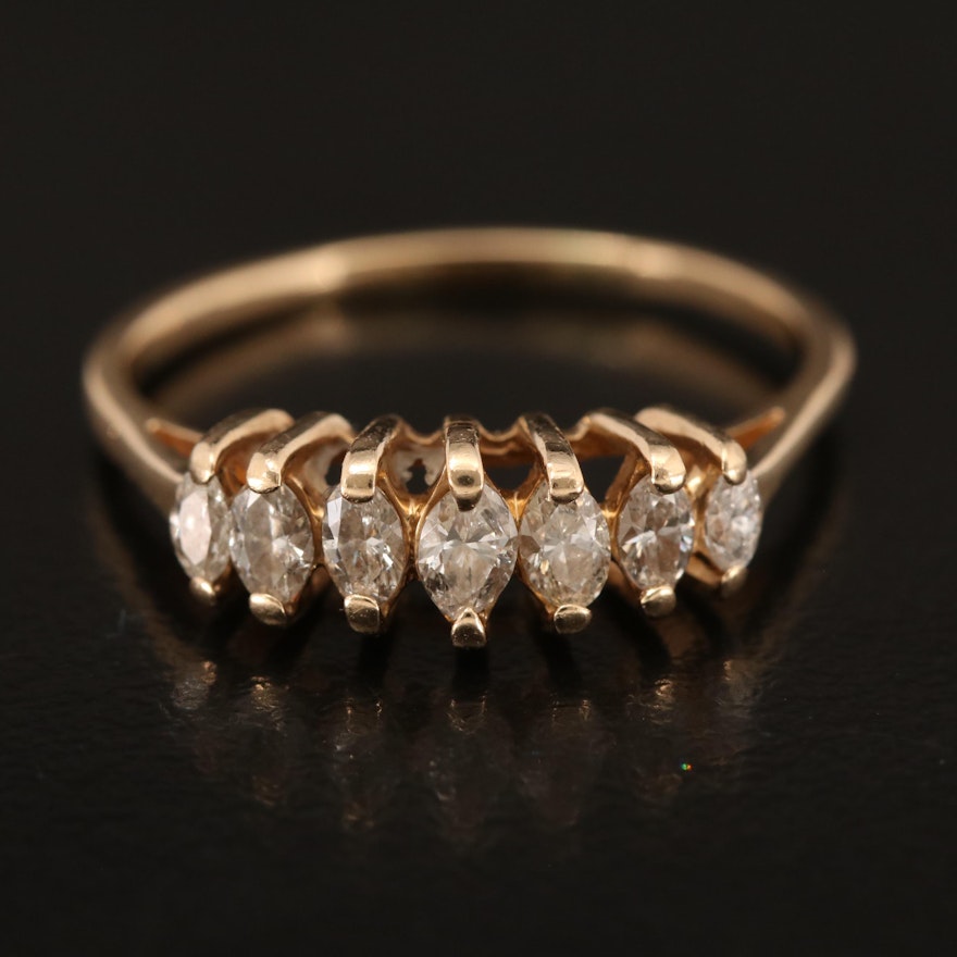 14K Diamond Seven Stone Ring