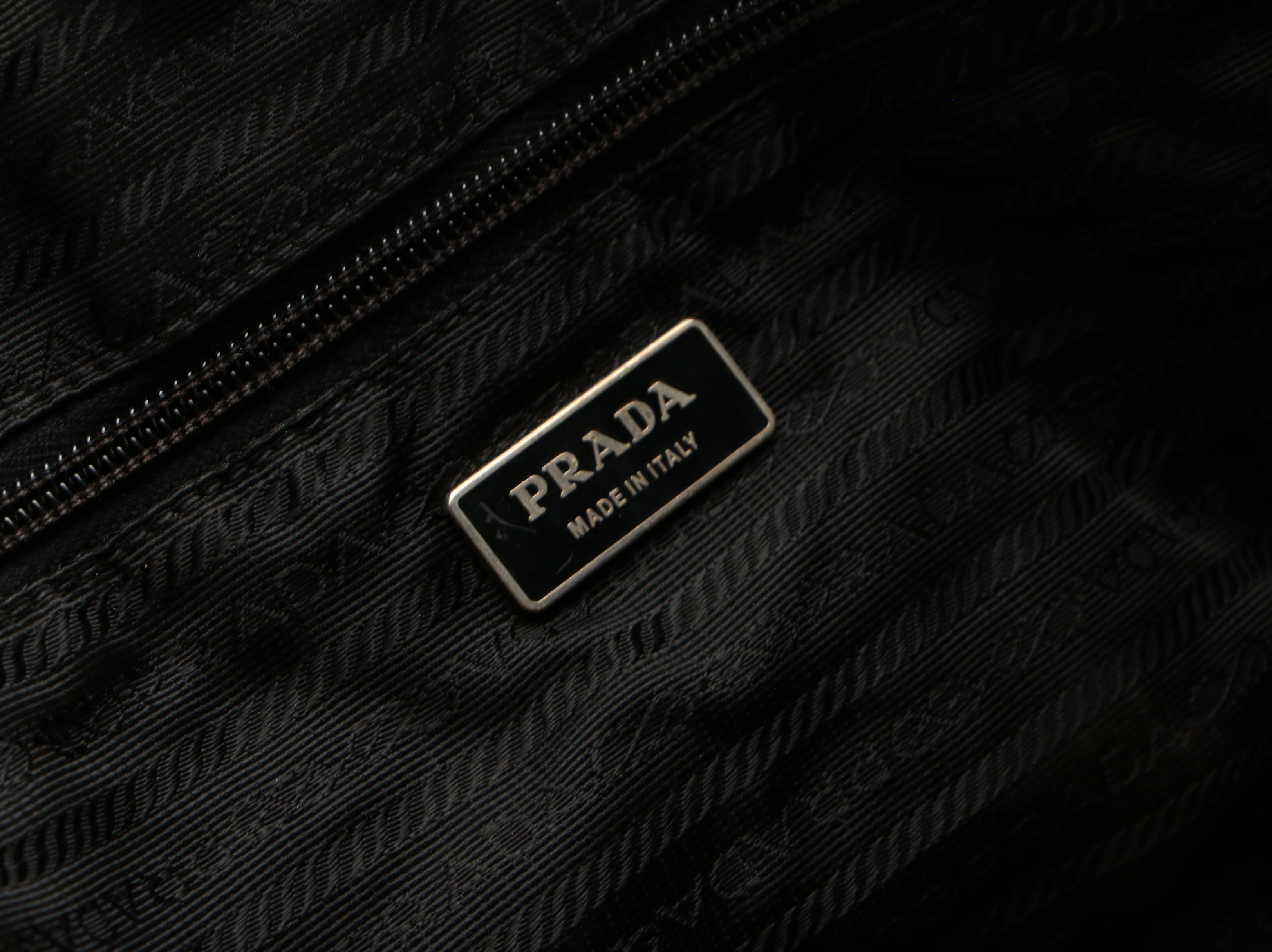 Prada Business Tote in Black Nylon with Saffiano Leather Trim