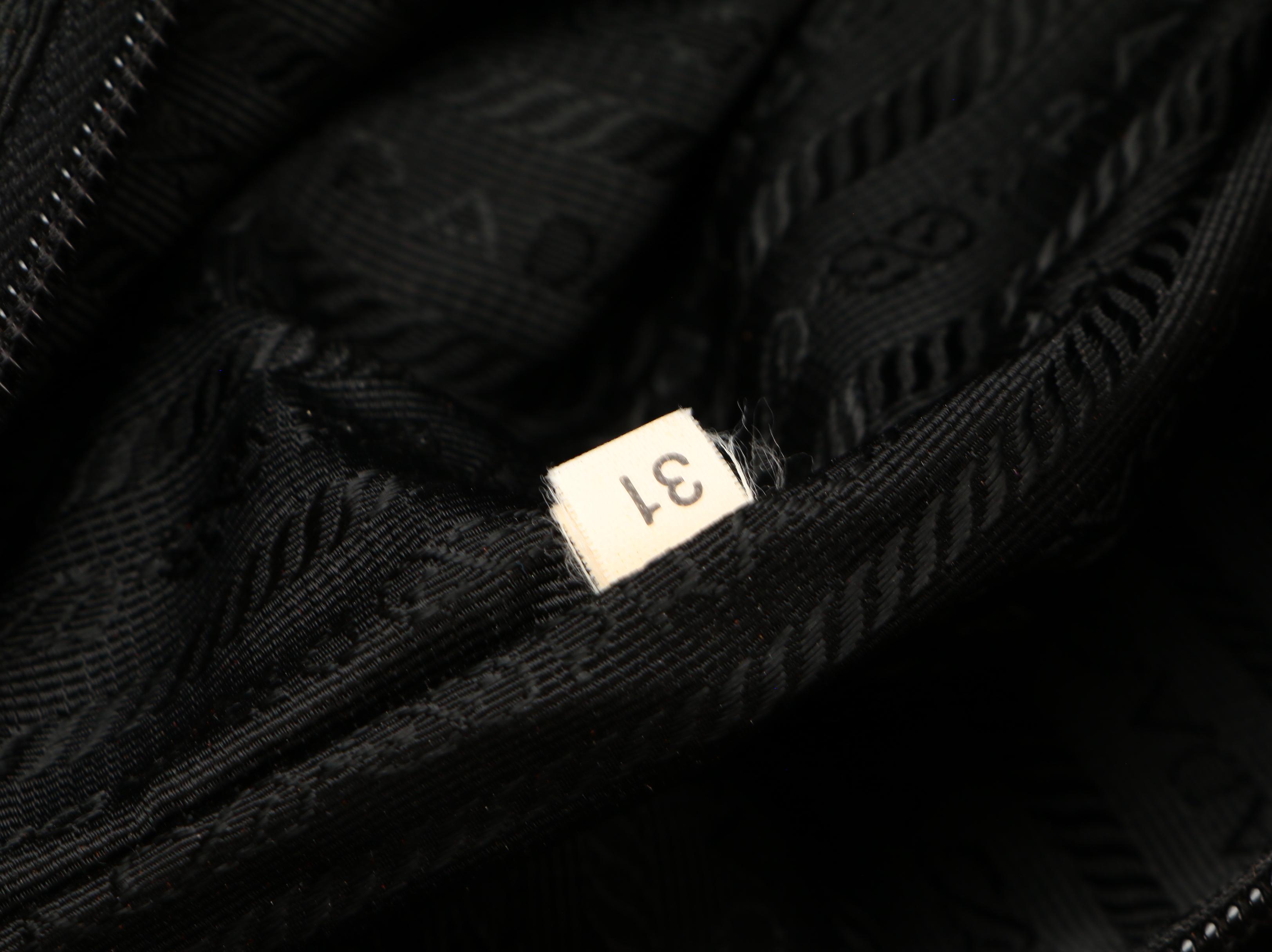 Prada Business Tote in Black Nylon with Saffiano Leather Trim