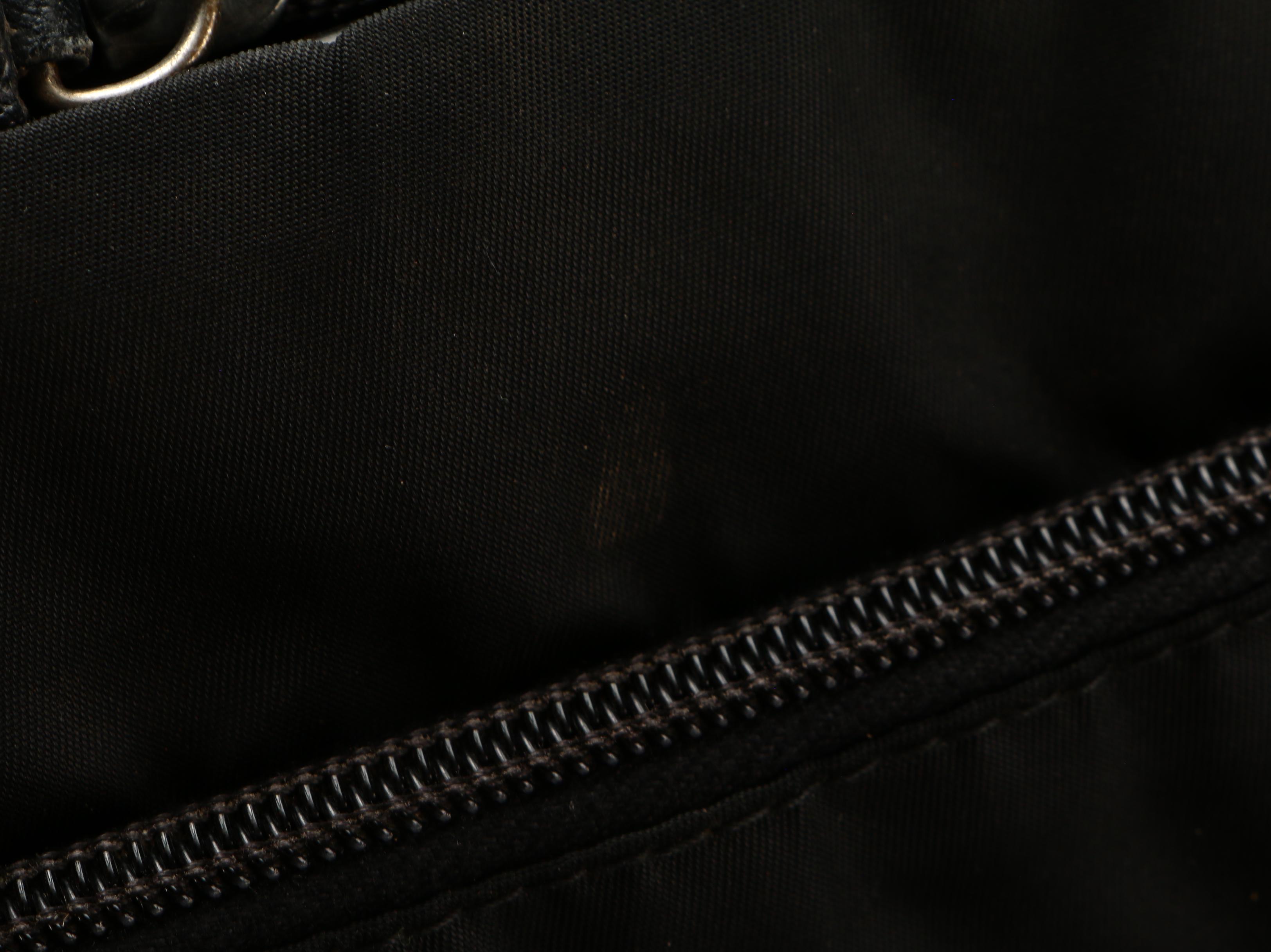 Prada Business Tote in Black Nylon with Saffiano Leather Trim