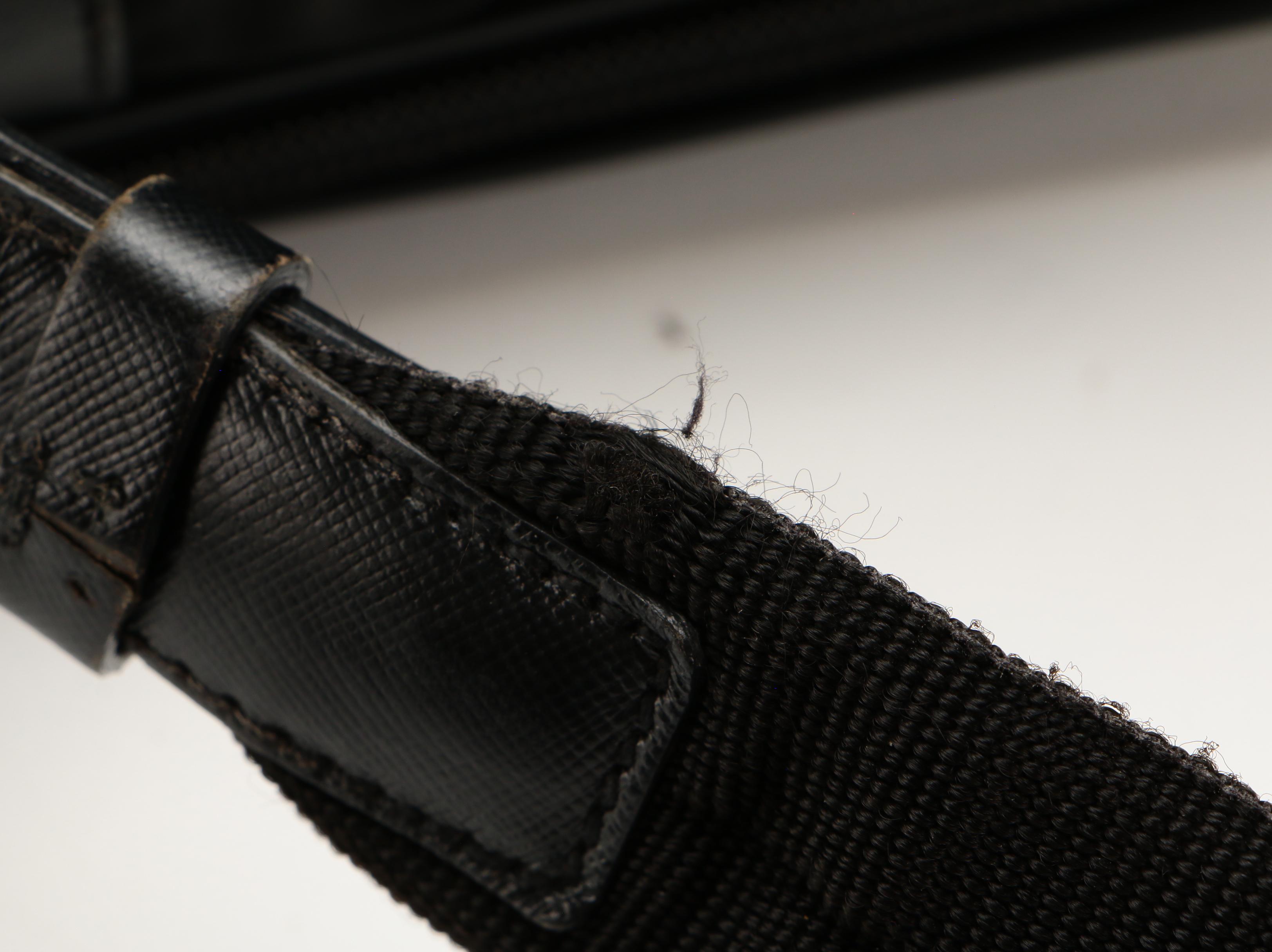 Prada Business Tote in Black Nylon with Saffiano Leather Trim