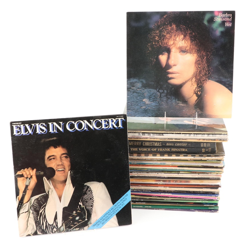 Elvis Presley, Barbra Streisand, John Denver, and More Record Albums