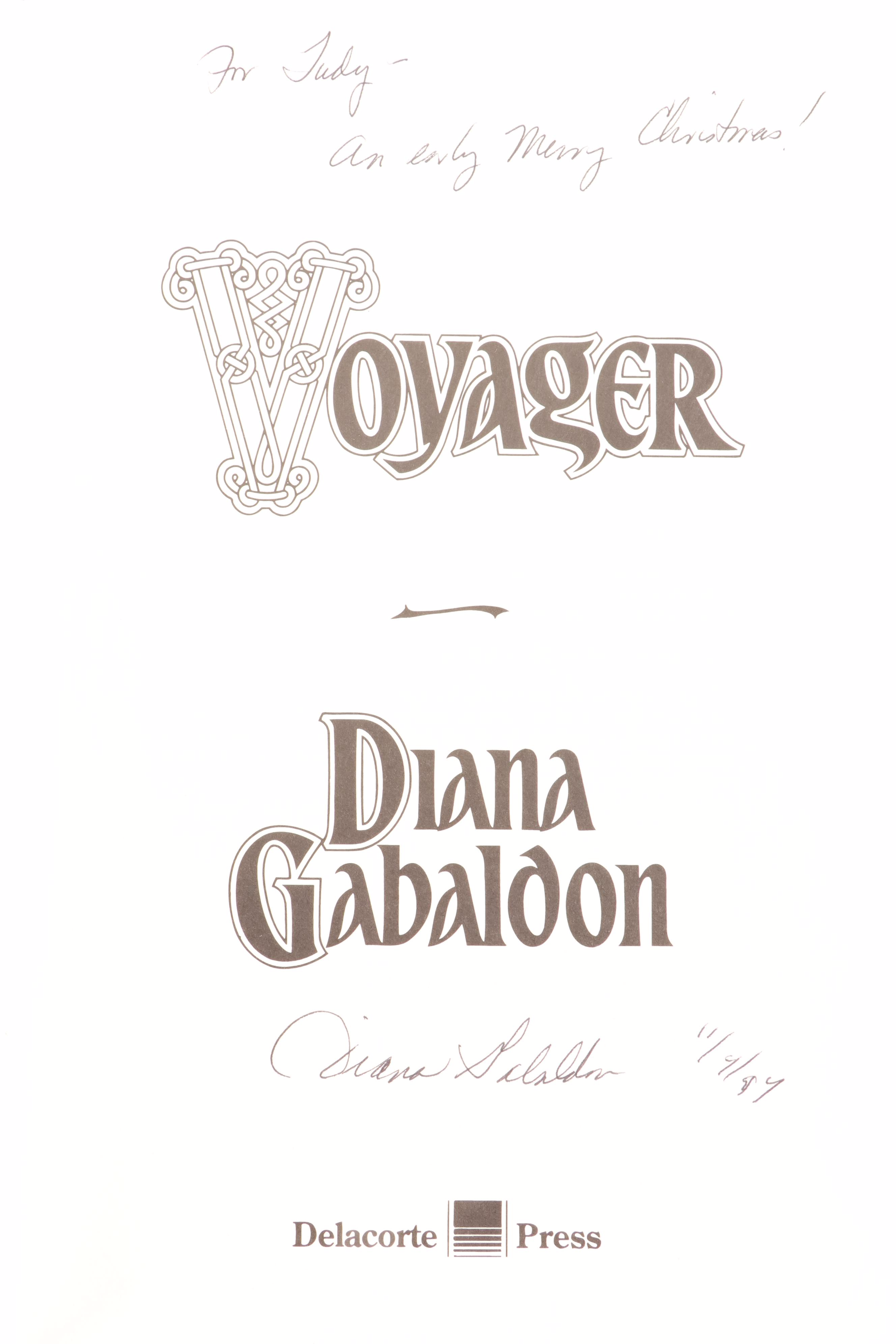 Signed First Edition "Outlander" and More Signed Diana Gabaldon Novels