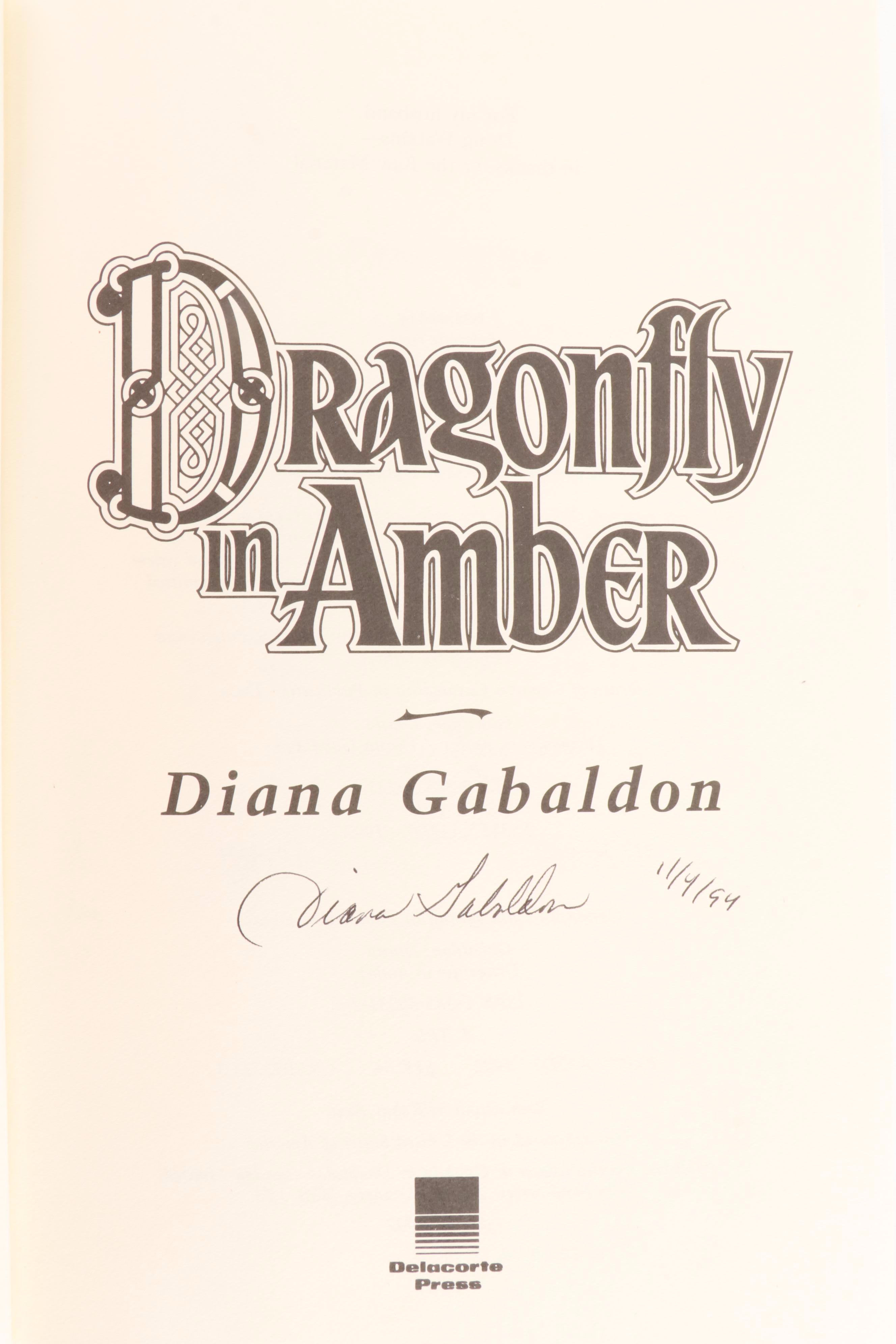 Signed First Edition "Outlander" and More Signed Diana Gabaldon Novels