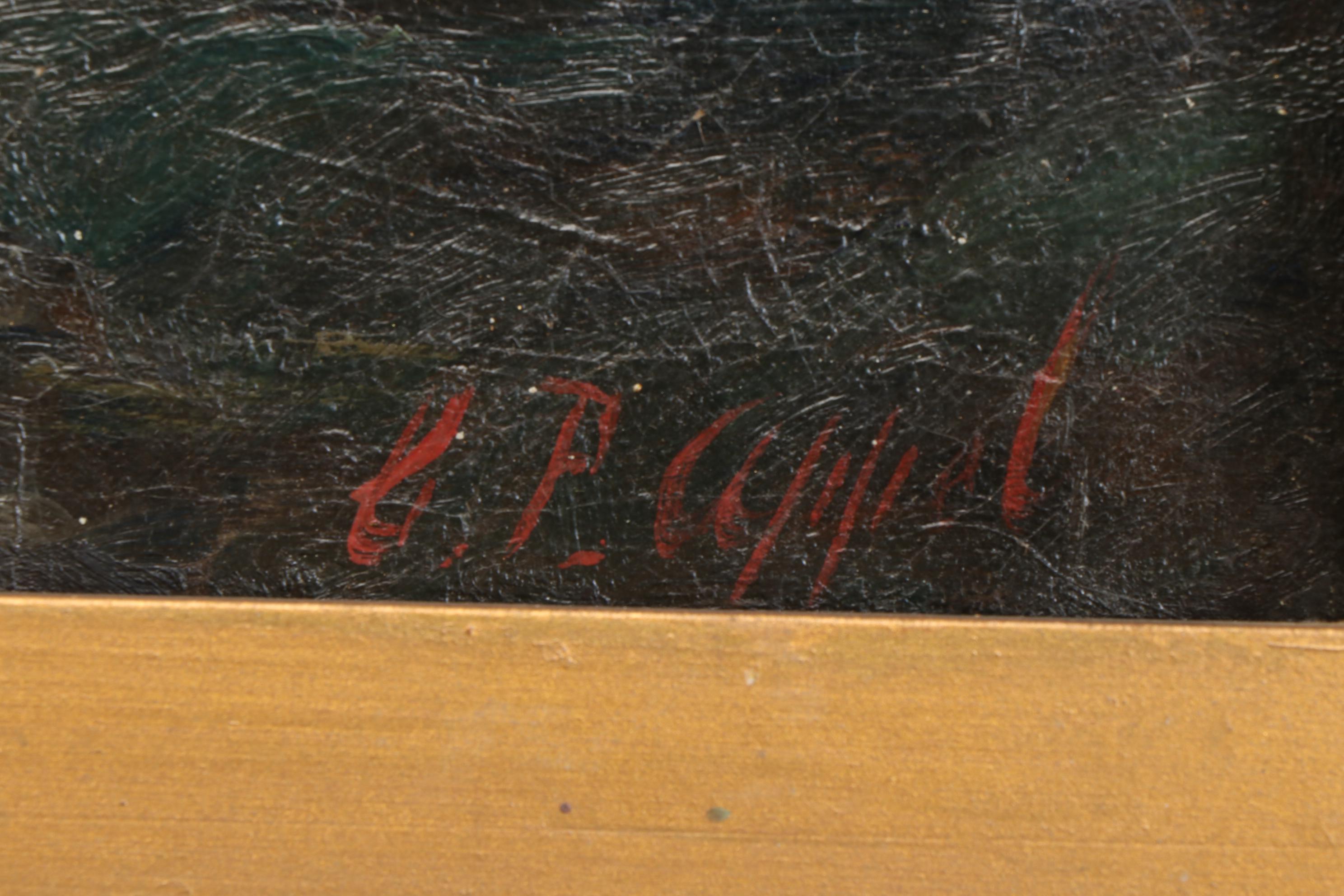 Charles P. Appel Oil Painting of Forest Cart Path, Early 20th Century