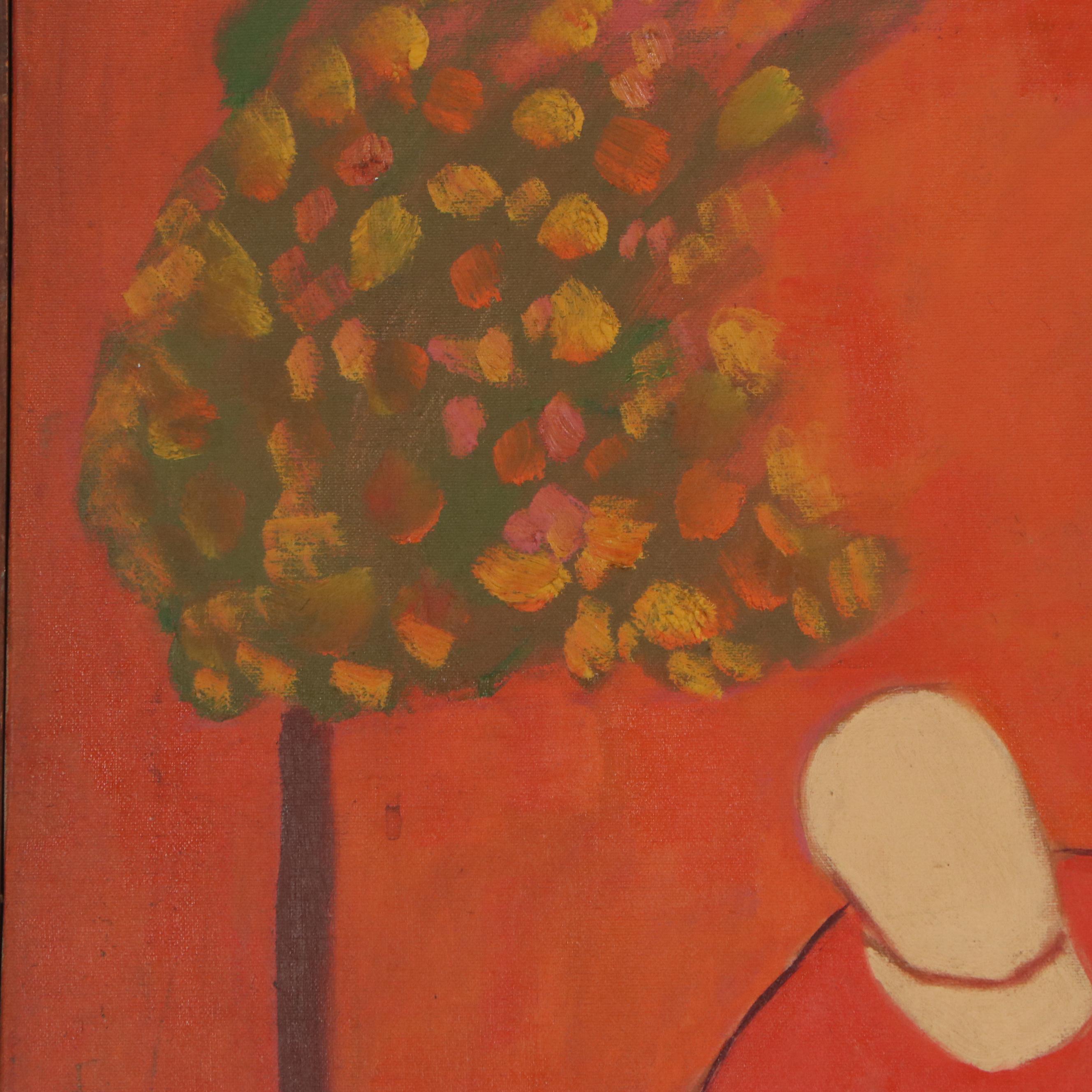 Bernice Fisher Stacy Modernist Figurative Oil Painting