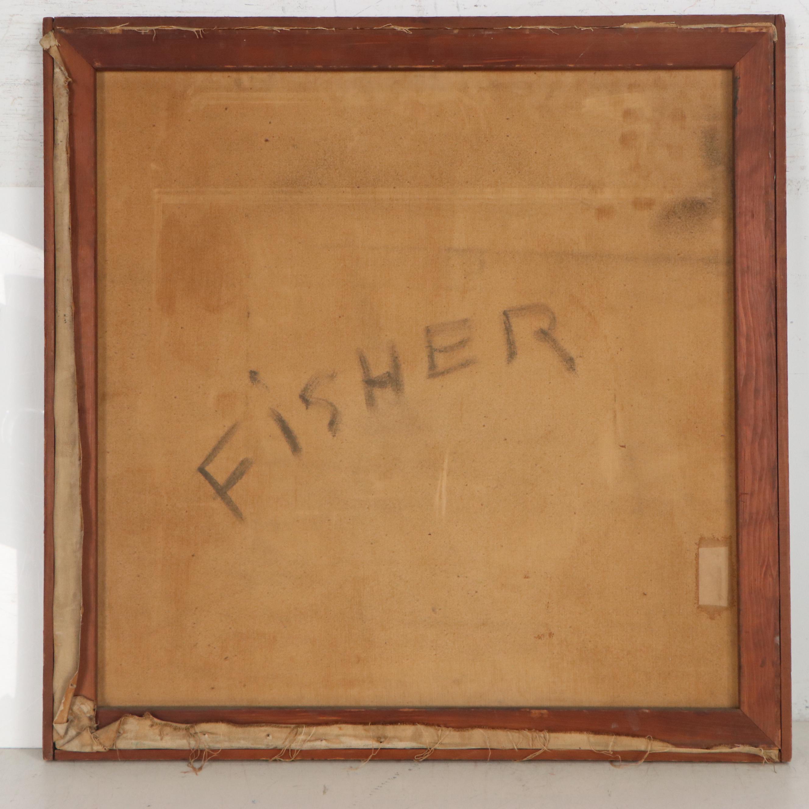 Bernice Fisher Stacy Modernist Figurative Oil Painting