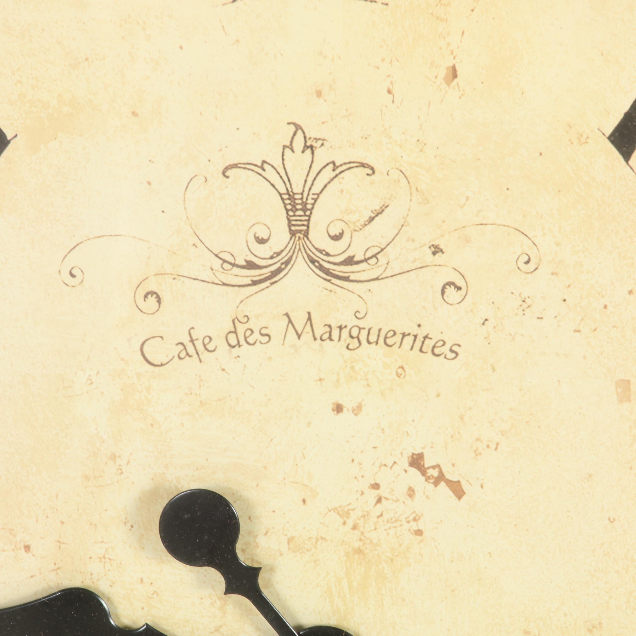 Pier 1 "Cafe de Marguerites" Oversized Pocket Watch Wall Clock