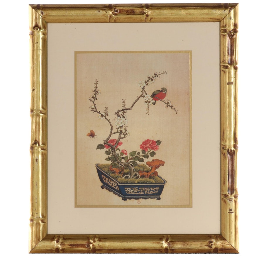 Offset Lithograph of Bonsai Tree, Late 20th Century