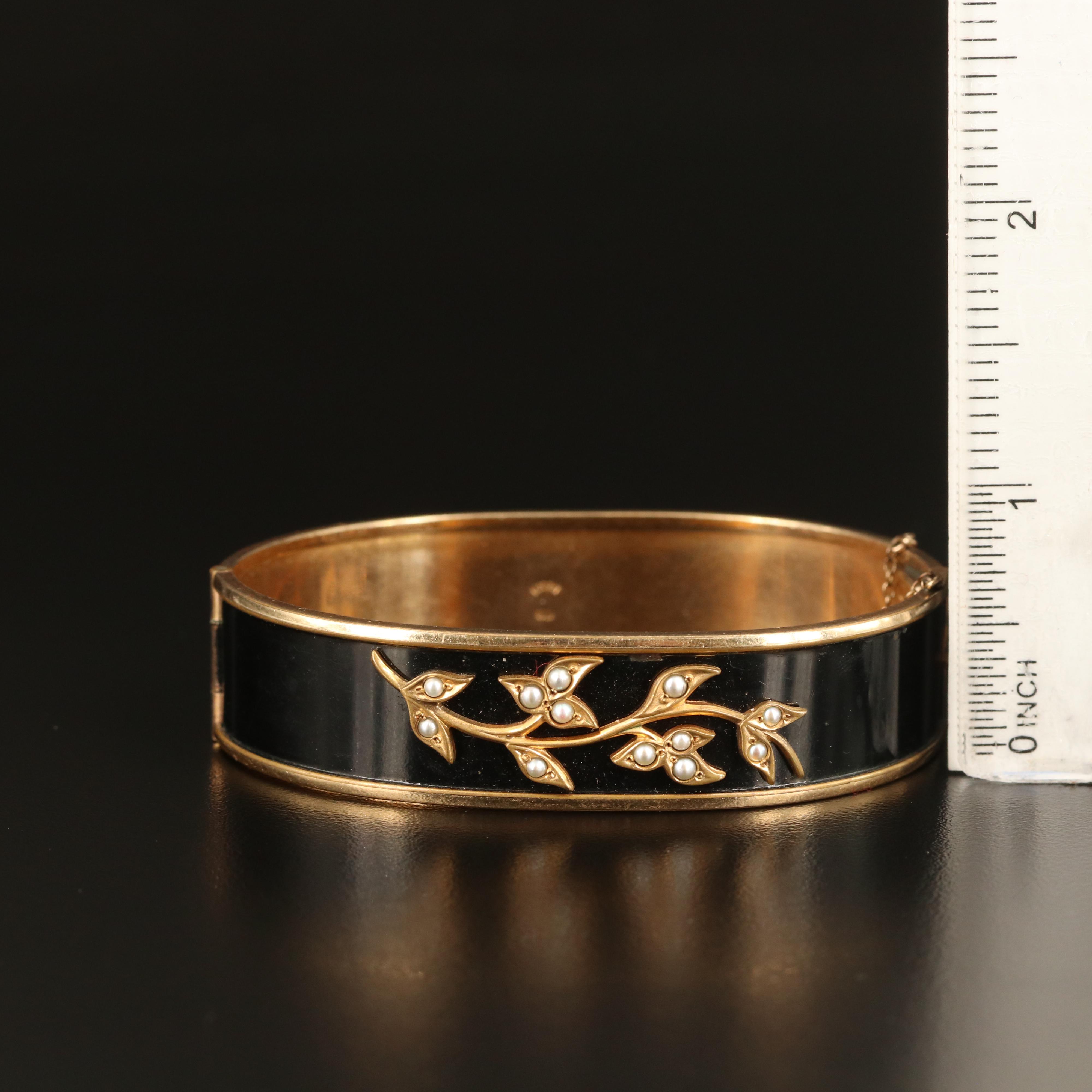 1930s Victorian Revival Binder Brother's Pearl Mourning Bracelet