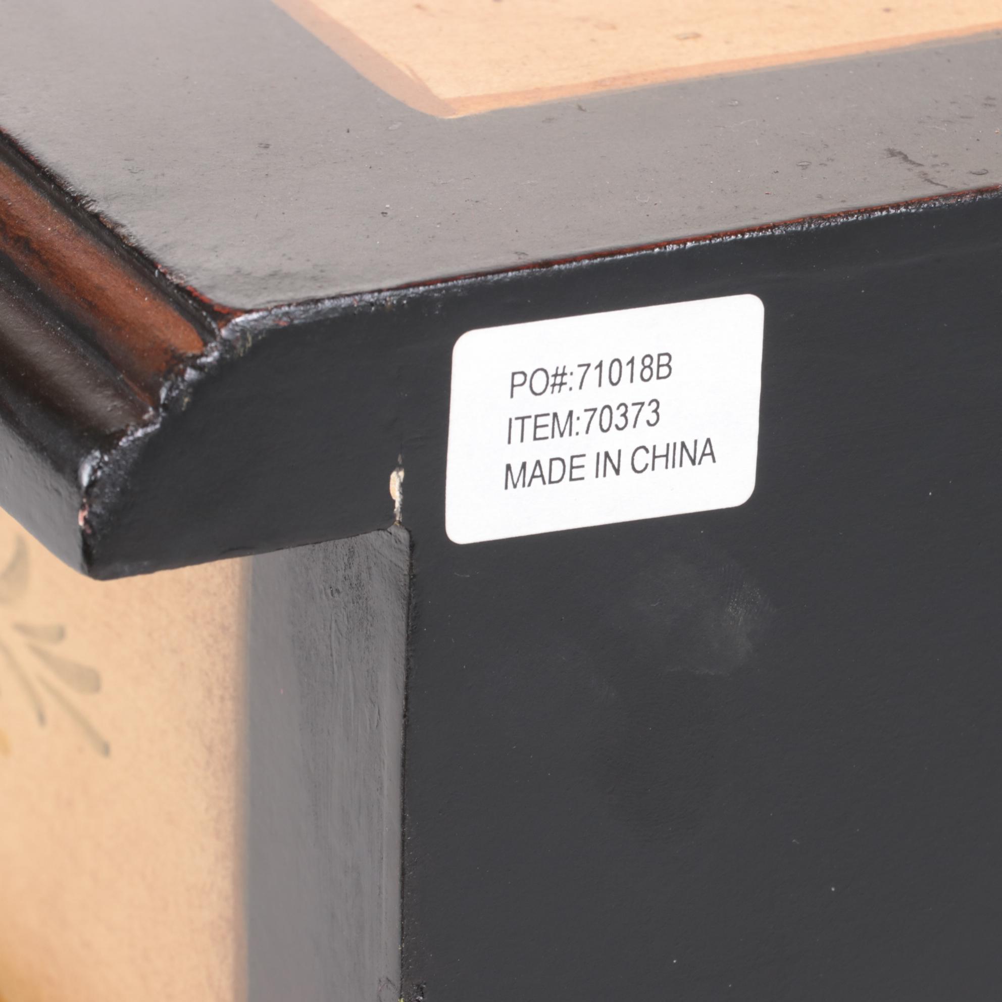 Stein World Venetian Rococo Style Paint-Decorated Serpentine Side Cabinet