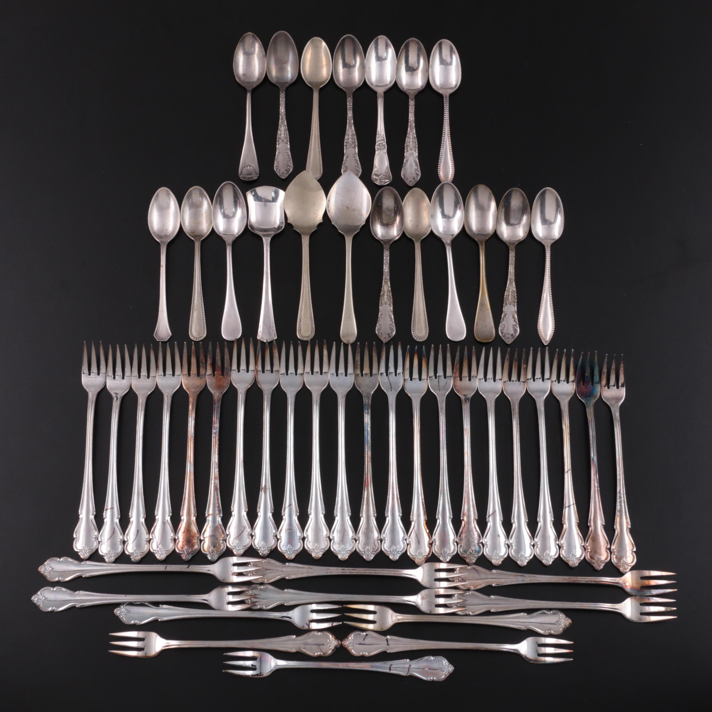 International Silver Co. Silver Plate Cocktail Forks and Other Spoons