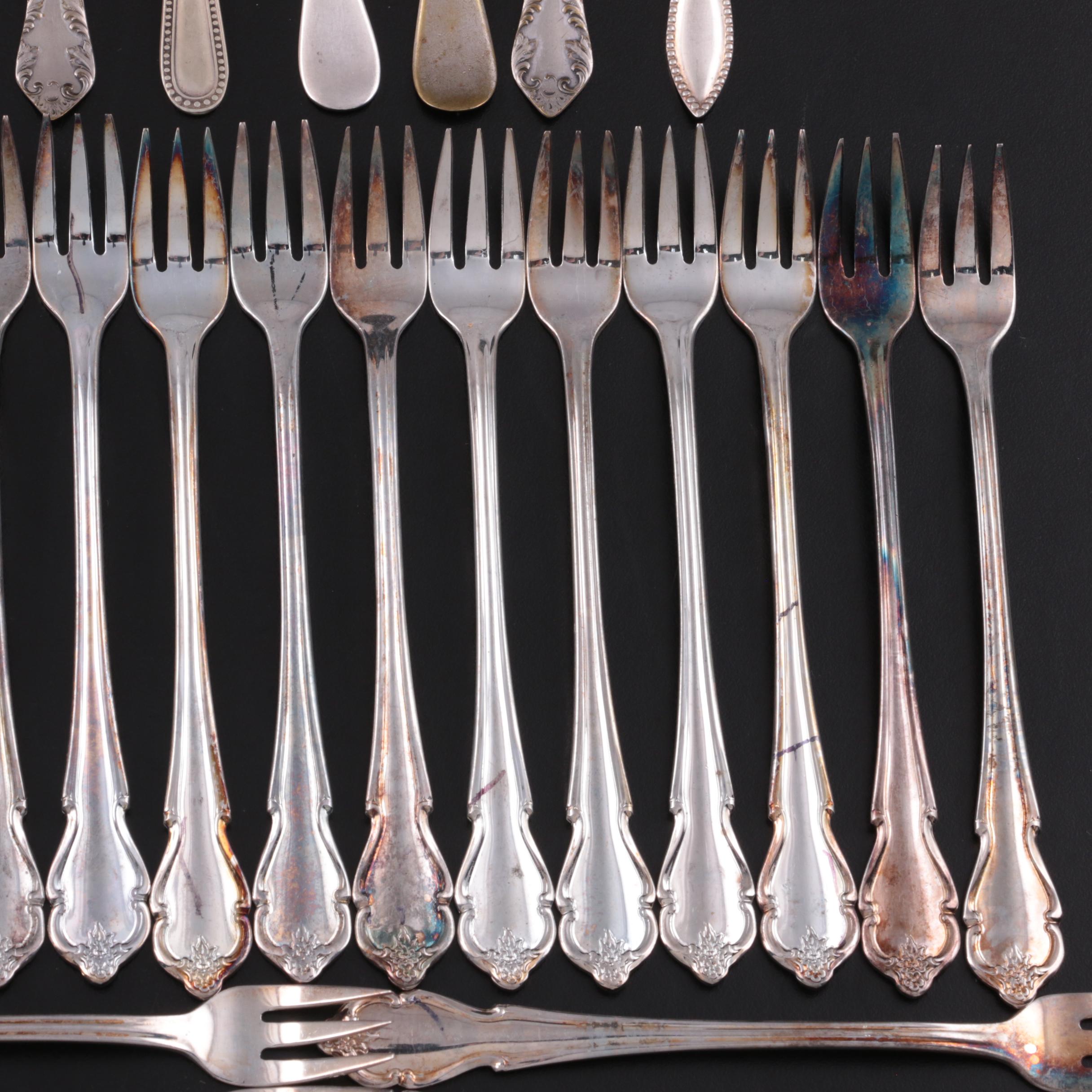 International Silver Co. Silver Plate Cocktail Forks and Other Spoons